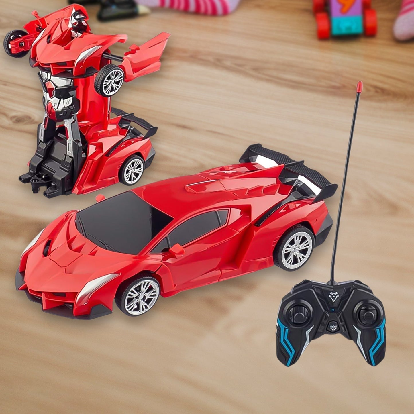 2 In 1 Automatic Robot Converted Remote Control Car With Light Scale 360°Drifting Deformation Robot Car Toy Kids Boys, Robot Convert Unique Toy For Boys (1 Pc) Your Brand