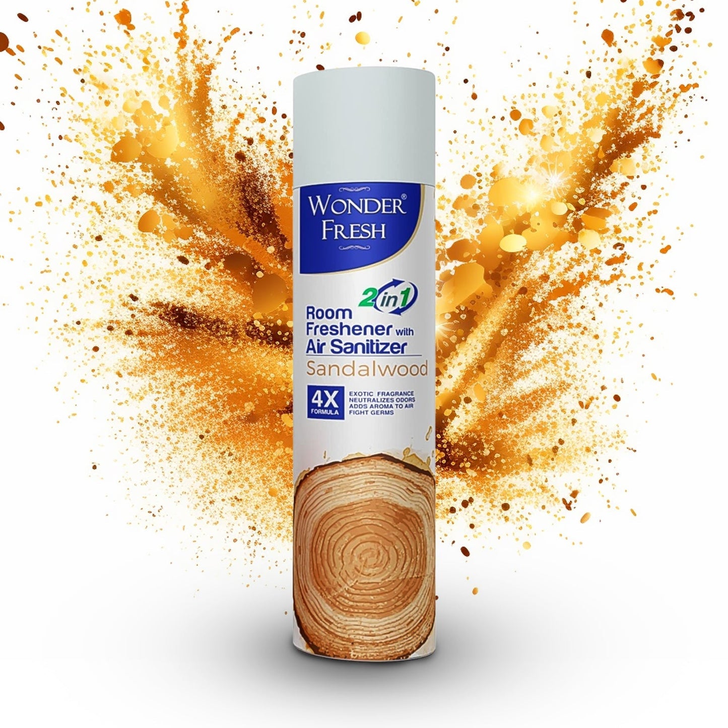 Fresh Air Freshener Spray, Sandalwood Fragrance | Long Lasting Fragrance for Home & Office (Mix Fragrance / 125 Gm) Your Brand