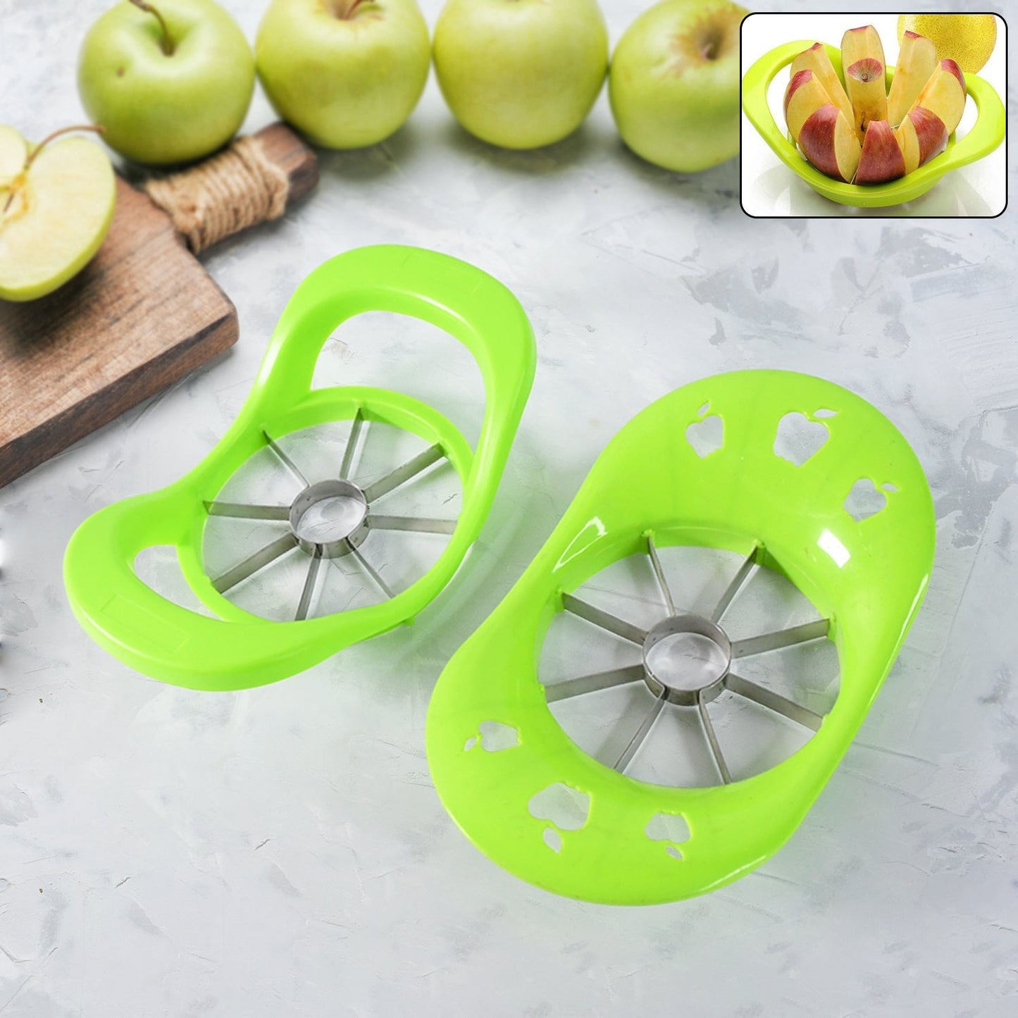 Multi Purpose Fruit Slicer Apple Cutter Regular With 8 Stainless Steel Blades Apple Slicer (1 Pc) Your Brand