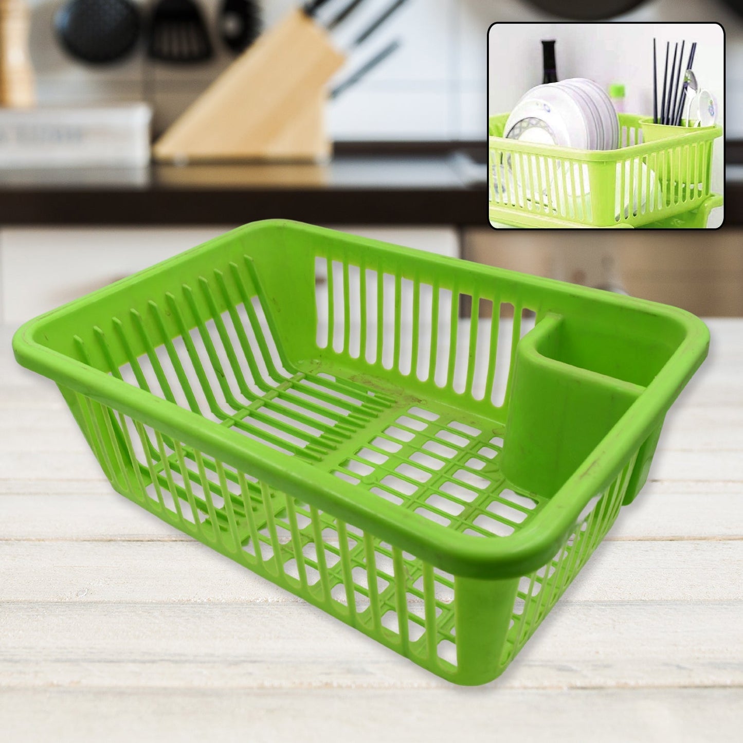 Multipurpose Plastic Kitchen Basket, Dish, Vegetables and Fruits Washing, Laundry cloath Multipupose Organizer Basket (43x30 Cm) Your Brand