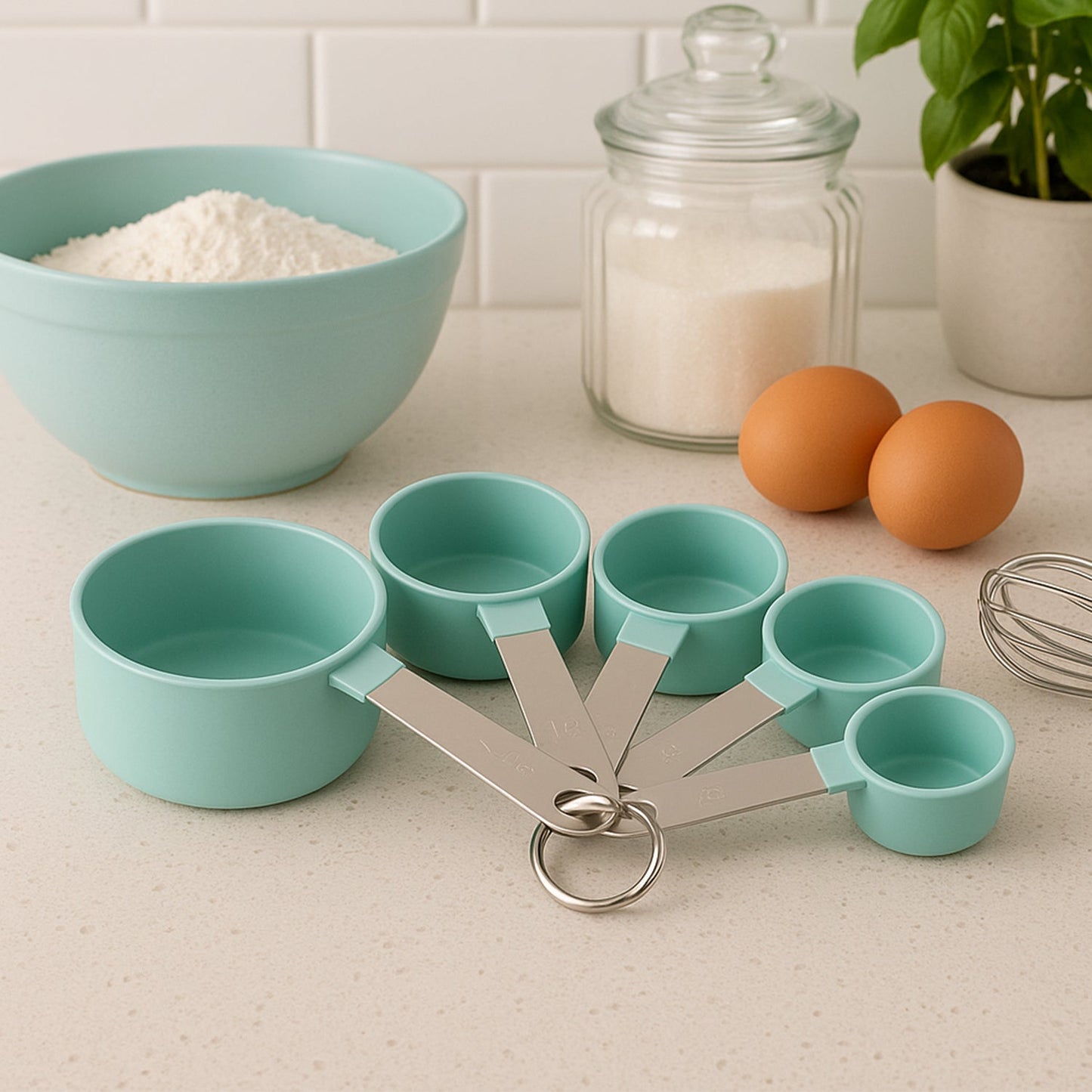 Stainless Steel and Plastics Measuring Cups (5 Pcs Set) Your Brand