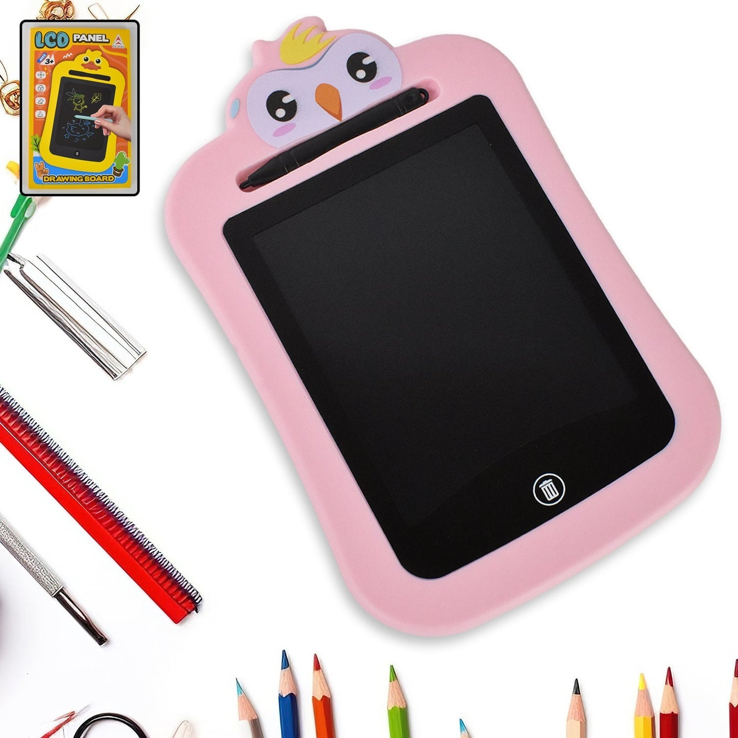 Kids Portable LCD Writing Tablet (1 Pc / Mix Design) Your Brand