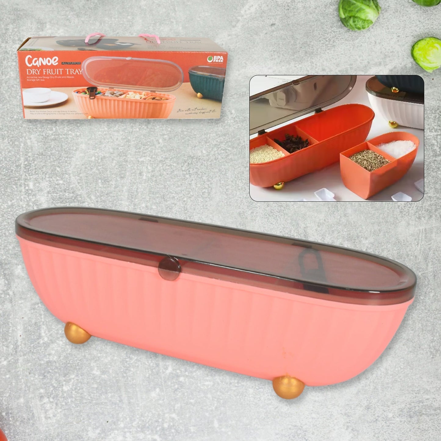 8255 Spice Bottle Spice Jar Durable Spice Seasoning Box, Jar Food Grade Spoon Seasoning Case for Kitchen / Dry fruit Tray (1 Pc) Your Brand