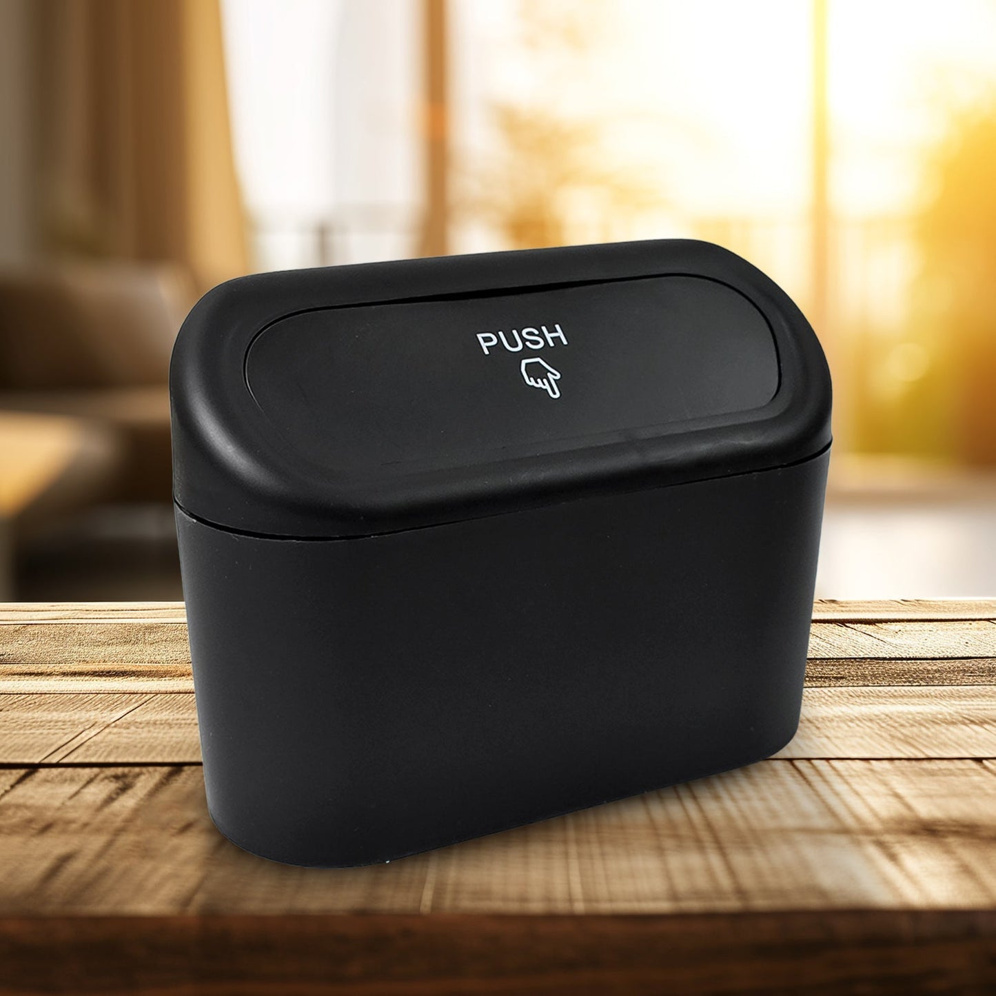 Mini Car Trash Can with Lid, Waterproof Car Trash Bin Storage Box (1 Pc) Your Brand