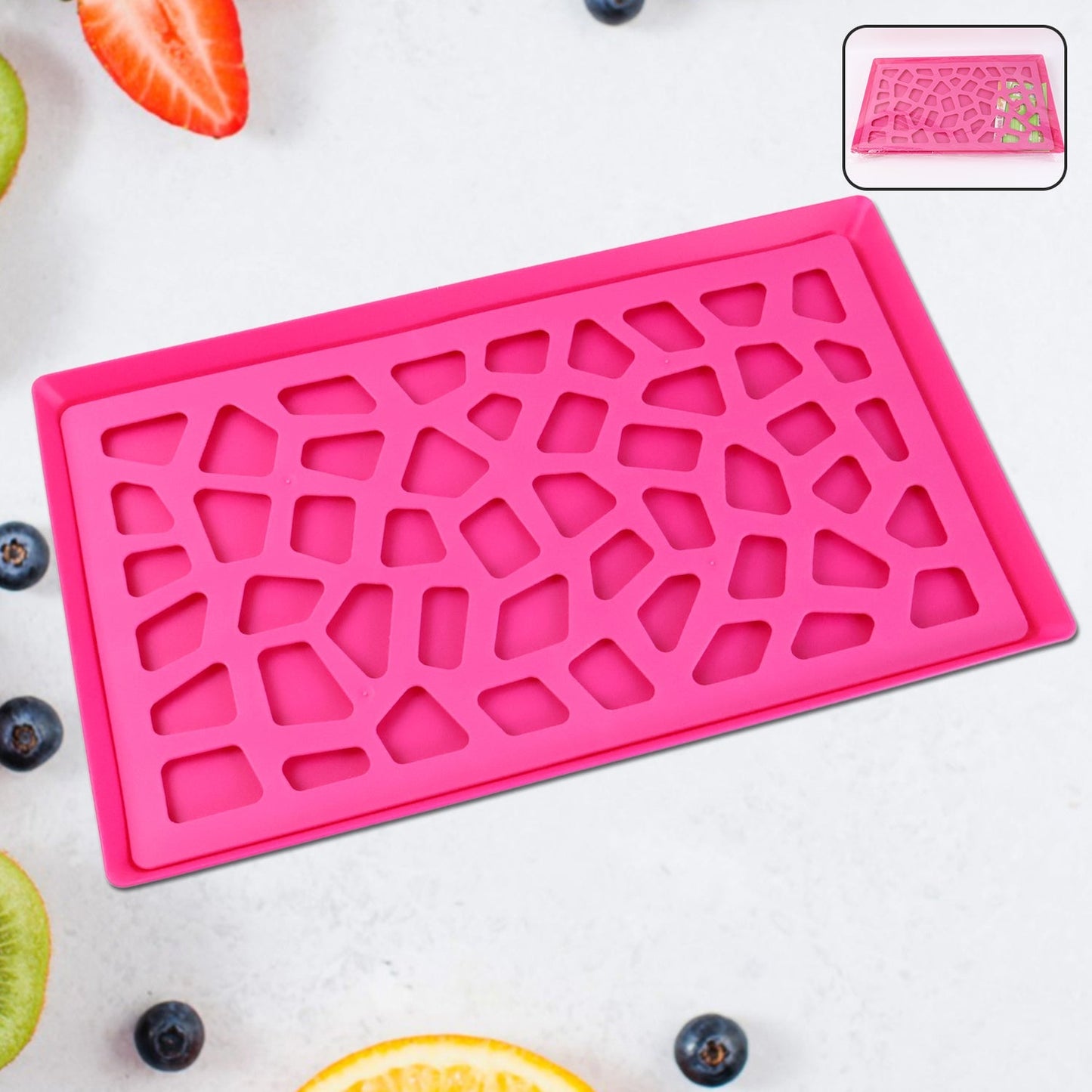 Plastic Kitchen Tray with Modern Hollow Design (40x25 cm) Your Brand