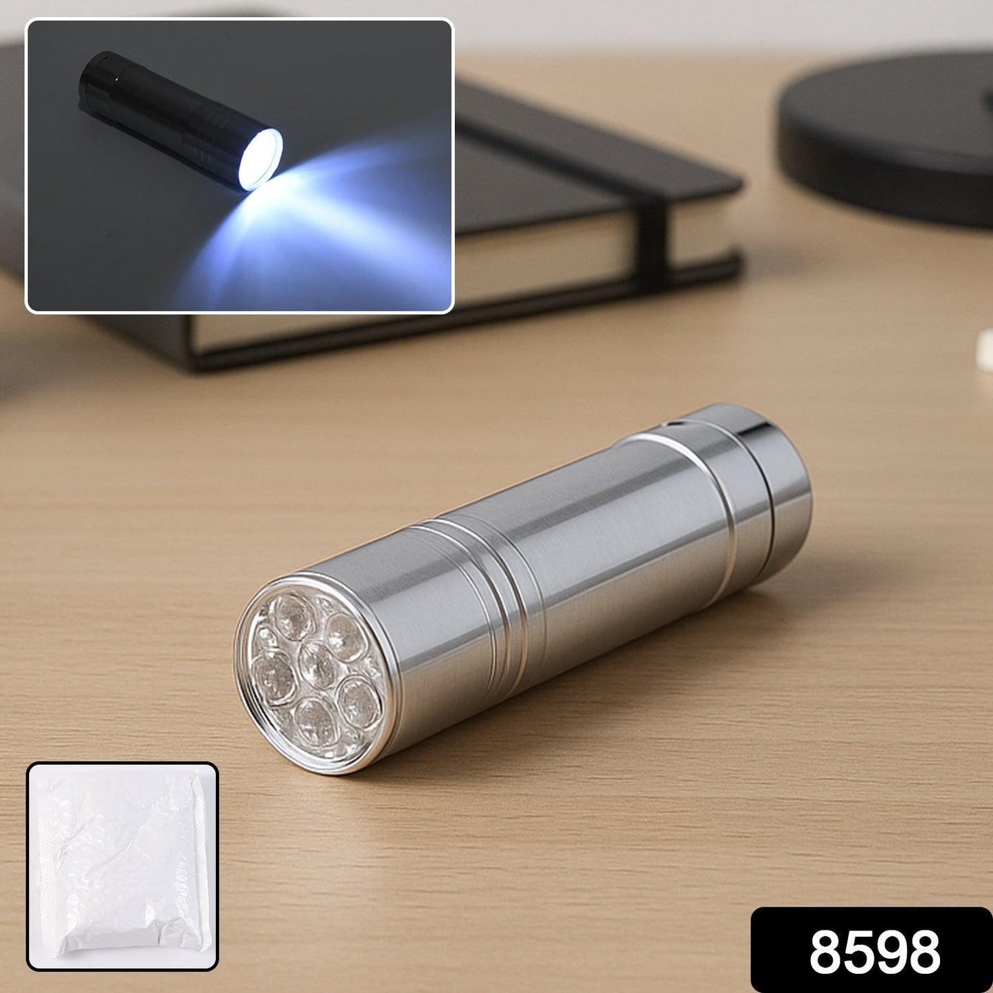 Portable Mini Torch, Super-Bright Mini 6 LED Bulb Pocket Torches - Small Keyring Torch Flashlight for Camping, Hiking, DIY, Travelling, Outdoors and More 3 Battery operated (Battery not included / 1 pc / Mix Color ) Your Brand