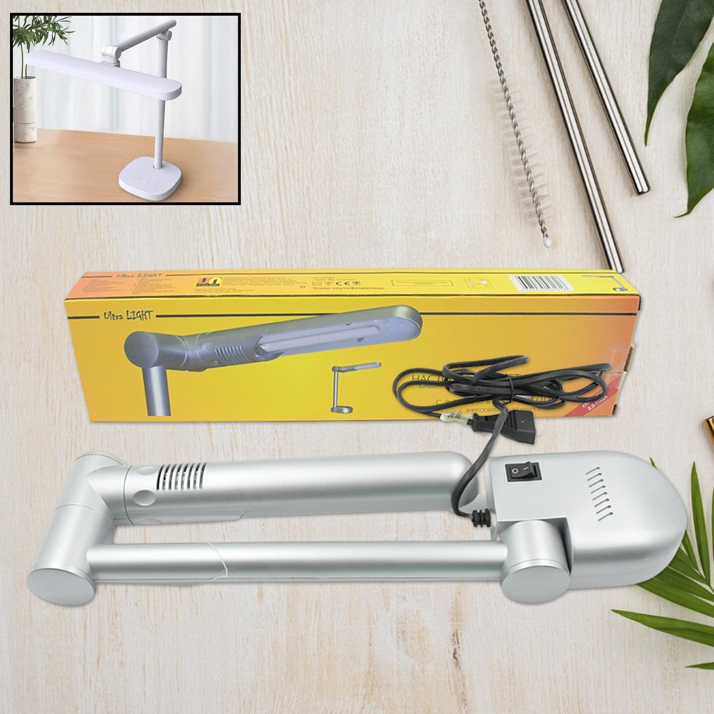 Multifunctional LED Desk Lamp Dimmable Office Lamp Children’s Student Desk Lamp Reading Lamp White Eye-Caring Desk Light, Energy Saving Desk Lamp Table Lamp - Study Desk Lamp (1 Pc) Your Brand