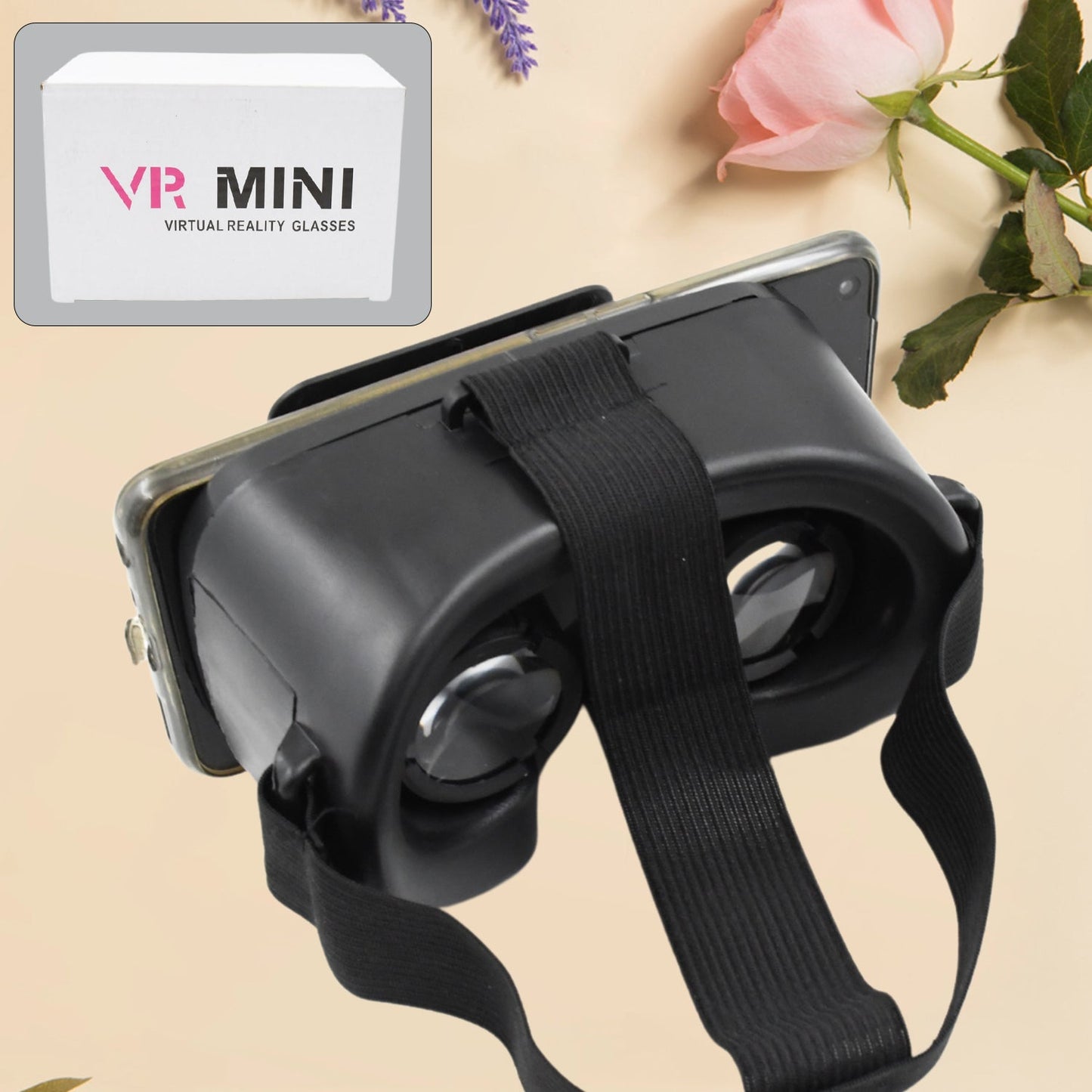 3D VR Glasses Virtual Reality Goggles Headset for All Smartphone VR Goggles-For 3D VR Movies Video Games (1 Pc) Your Brand