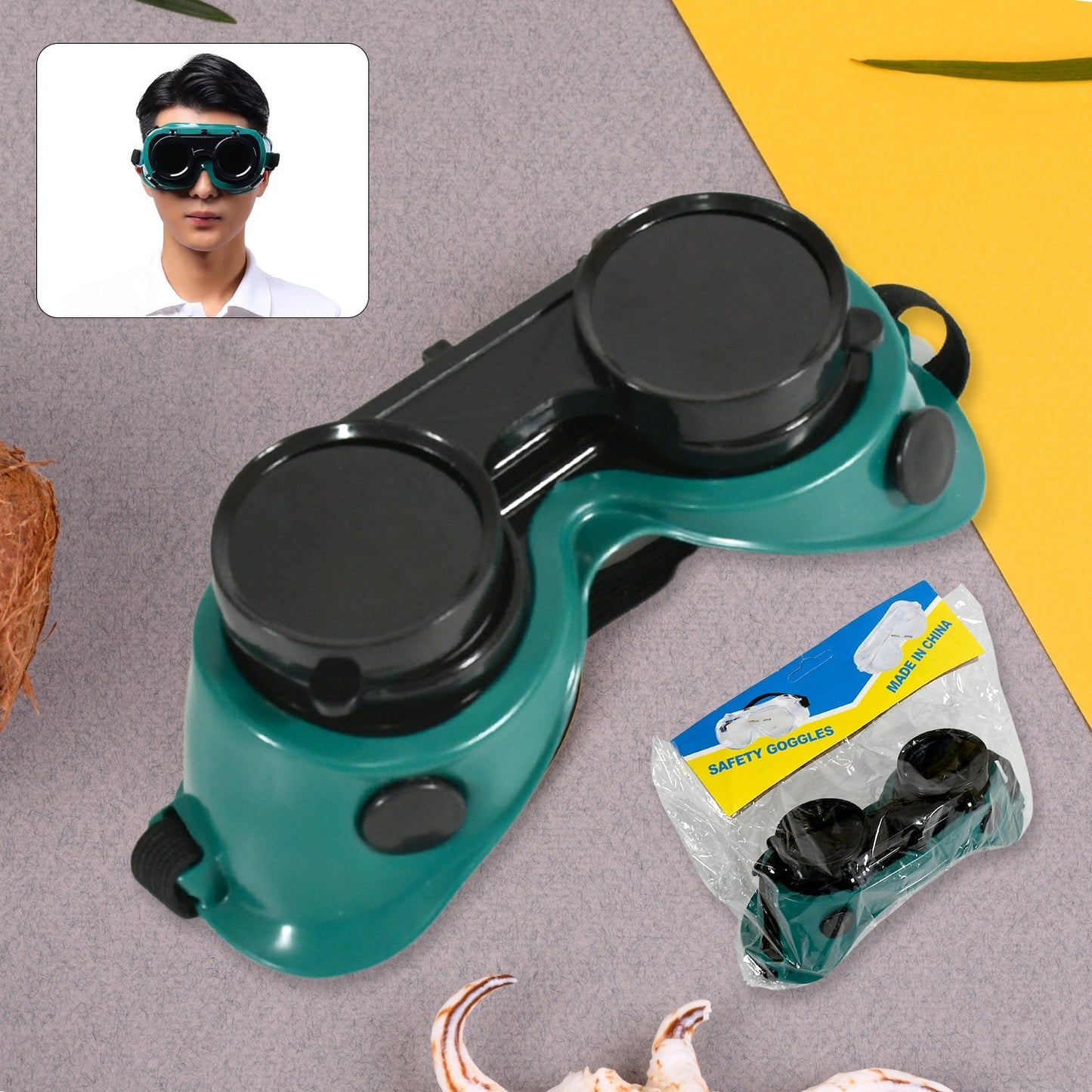 Safety Welding Goggles Anti Radiation Goggles Welder Work Protective Goggles Labour Working Safety Protective Eyewear (MOQ :- 10 Pcs) Your Brand