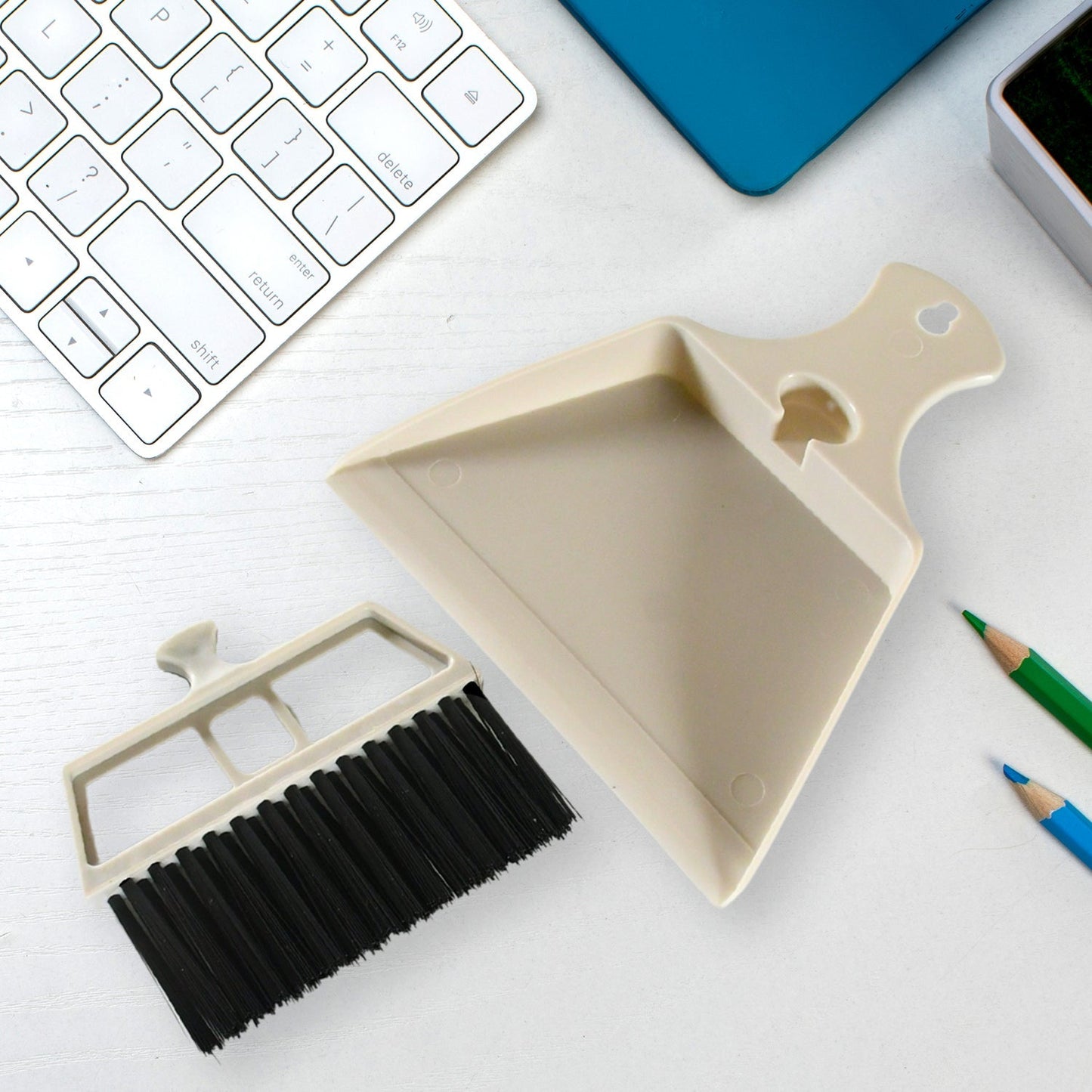 Dustpan Supdi with Brush, Dustpan For Car Office Desk, Wardrobe, Dinning Table, laptop, Keyboard Cleaning, Multipurpose Cleaning , Supdi Your Brand