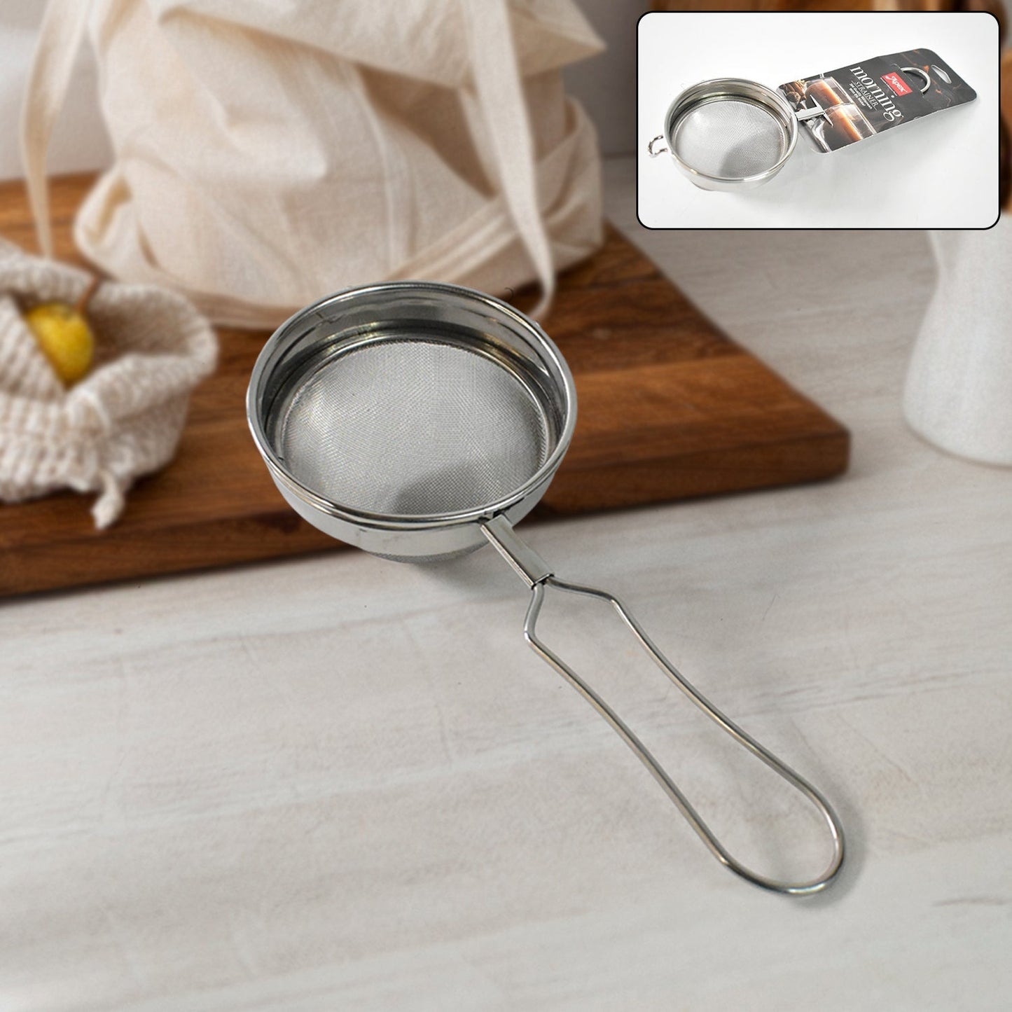 Apex Morning Stainless Steel Tea and Coffee Strainer Your Brand
