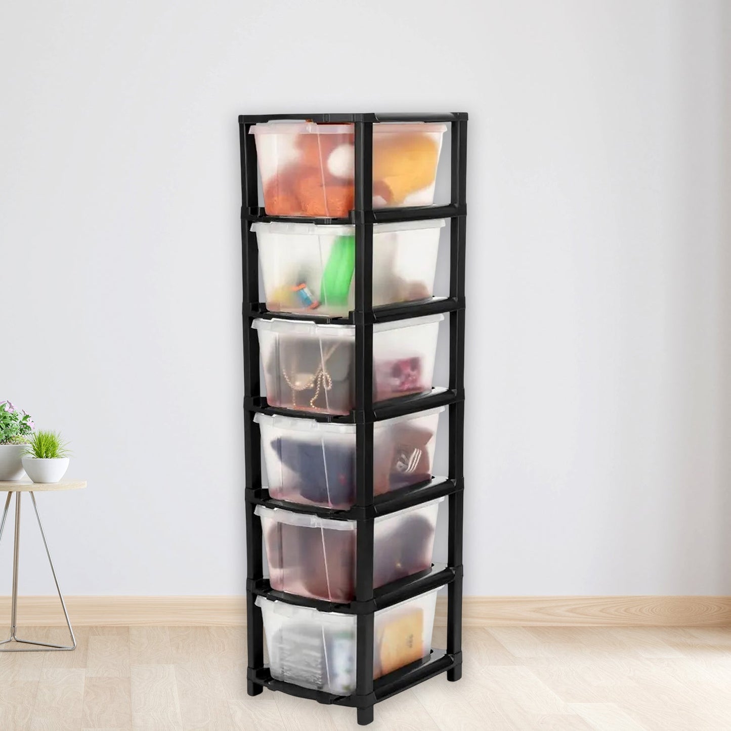 6-Layer Modular Plastic Drawer Storage Cabinet Your Brand