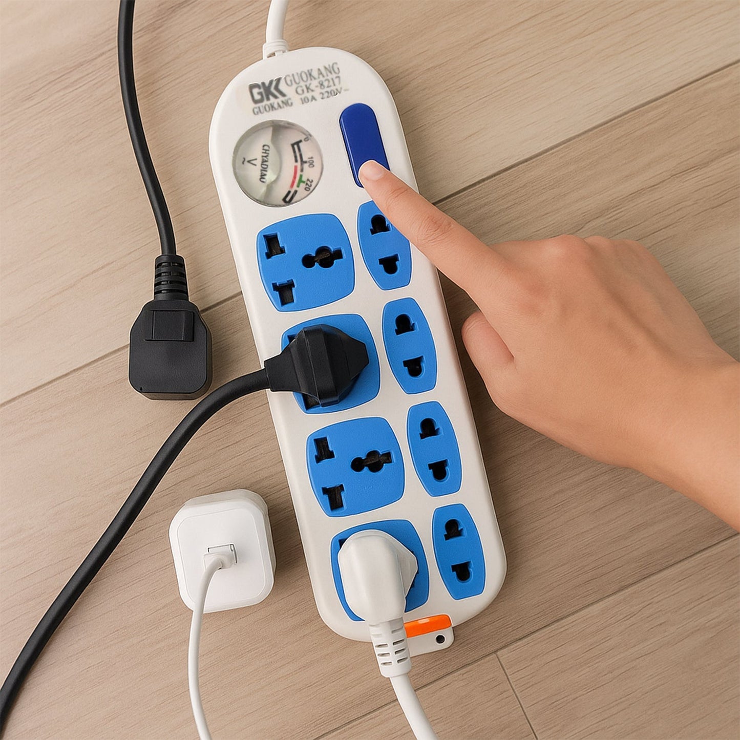 8 socket Heavy Duty Power Extension Board (10 mtr. / 1 Pc) Your Brand