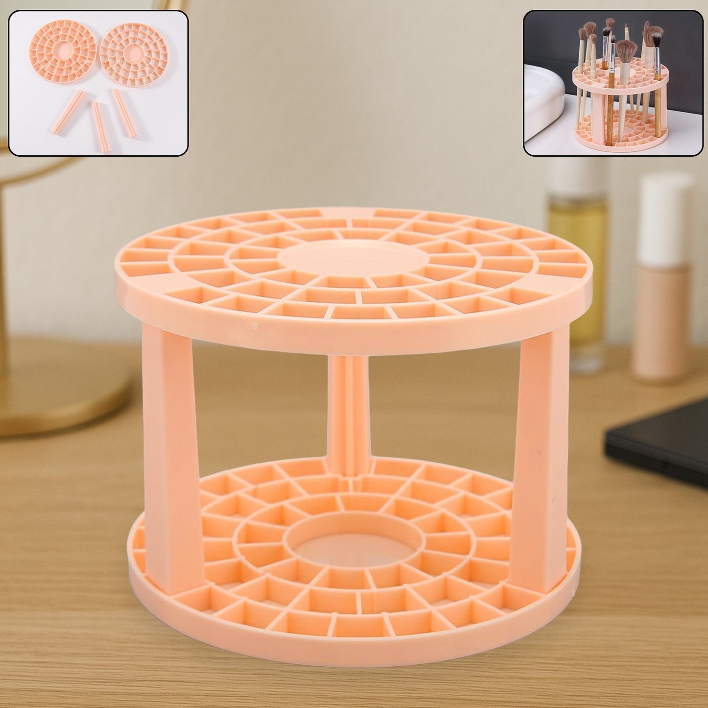 Rotating Makeup Brush Holder Stand (1 Pc) Your Brand