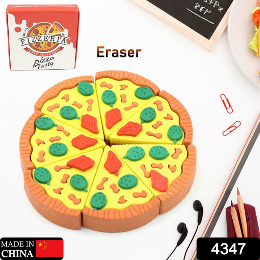 3D Pizza Slices Eraser Set – Fancy & Colorful Stationery for Kids & Gifts (7 slice) Your Brand