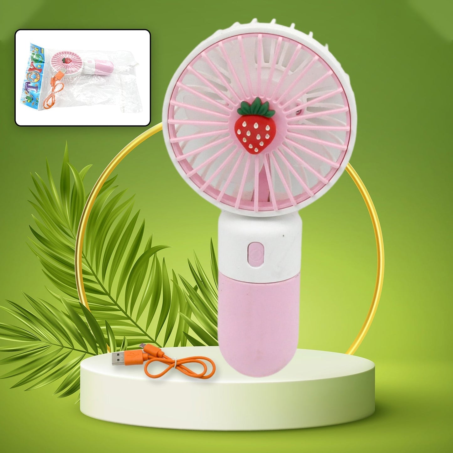 Portable Small Electric Fan Handheld, Rechargeable Mini Student Handheld Dormitory Class Personal Fan Your Brand