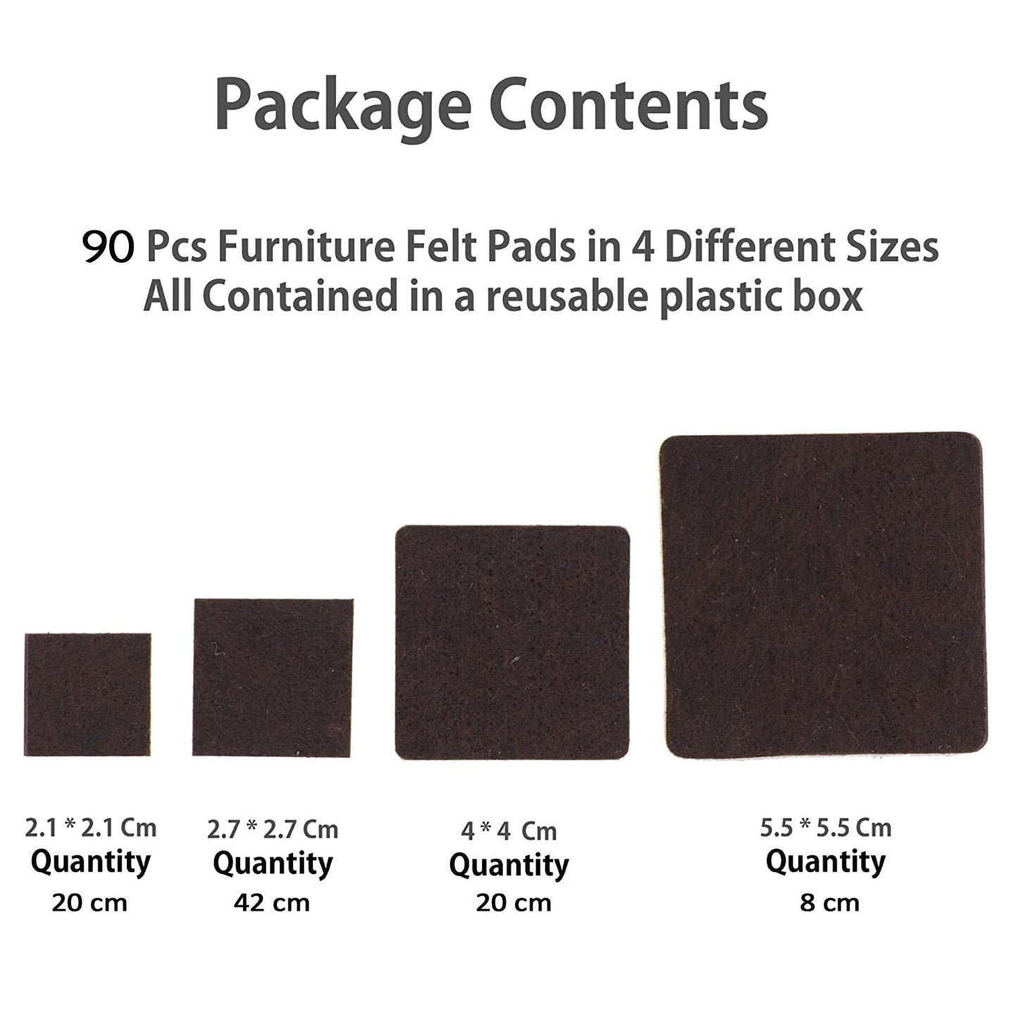 Furniture Pad Square Felt Pads Floor Protector Pad For Home & All Furniture Use Your Brand