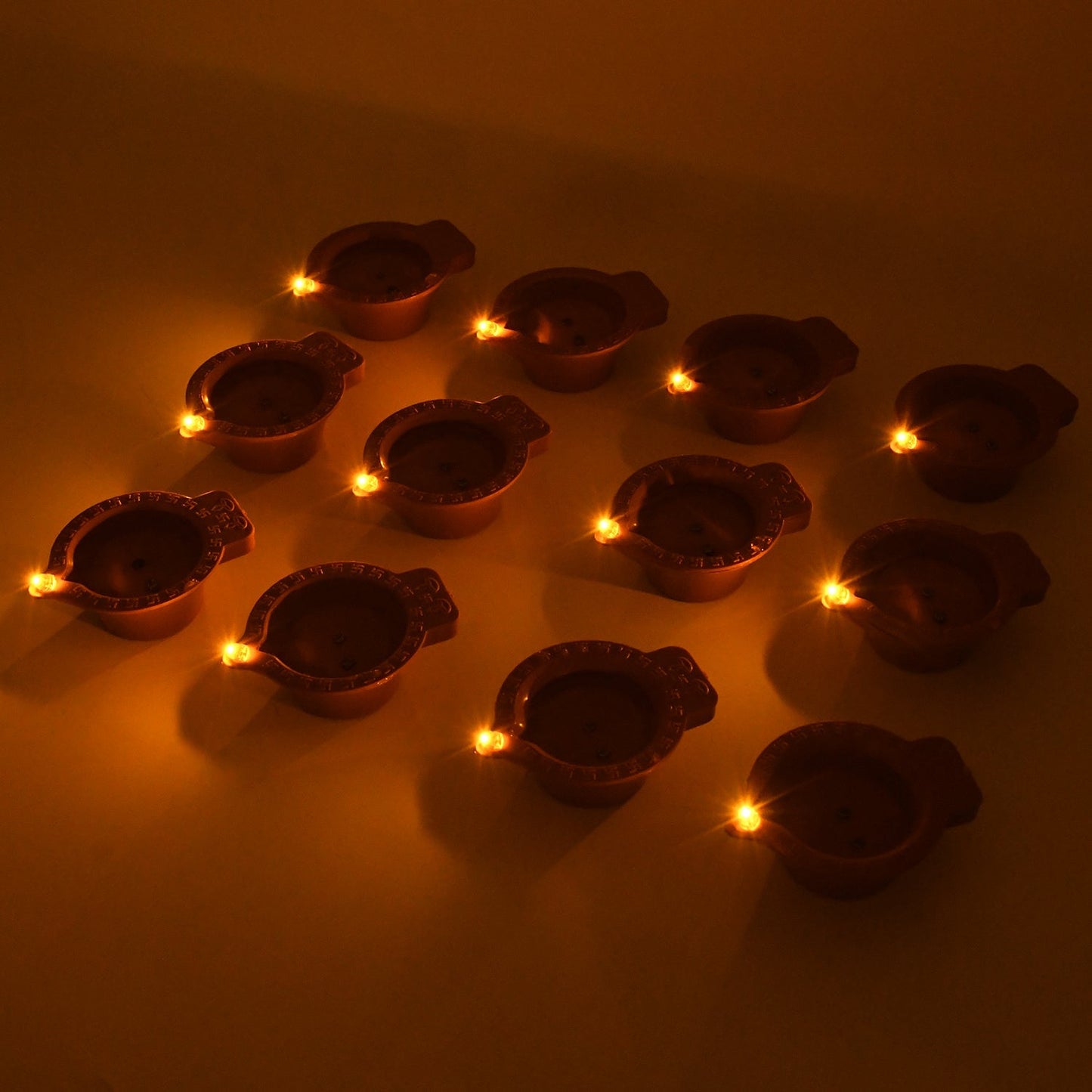 Flower Water Sensor Diyas for Diwali Decoration, Diwali (12 Pcs Set) Your Brand