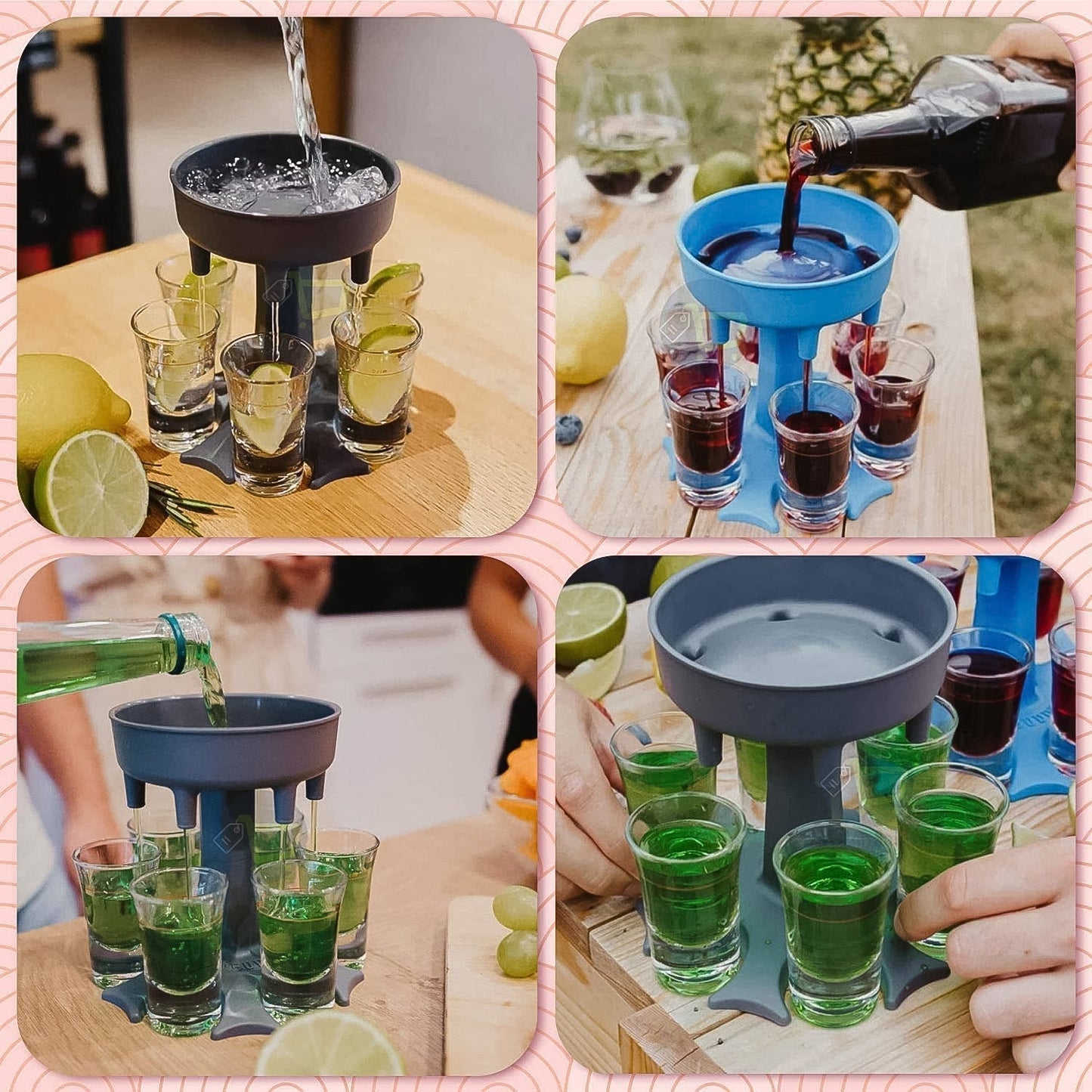 6-Port Drink Dispenser Stand (1 Pc) Your Brand