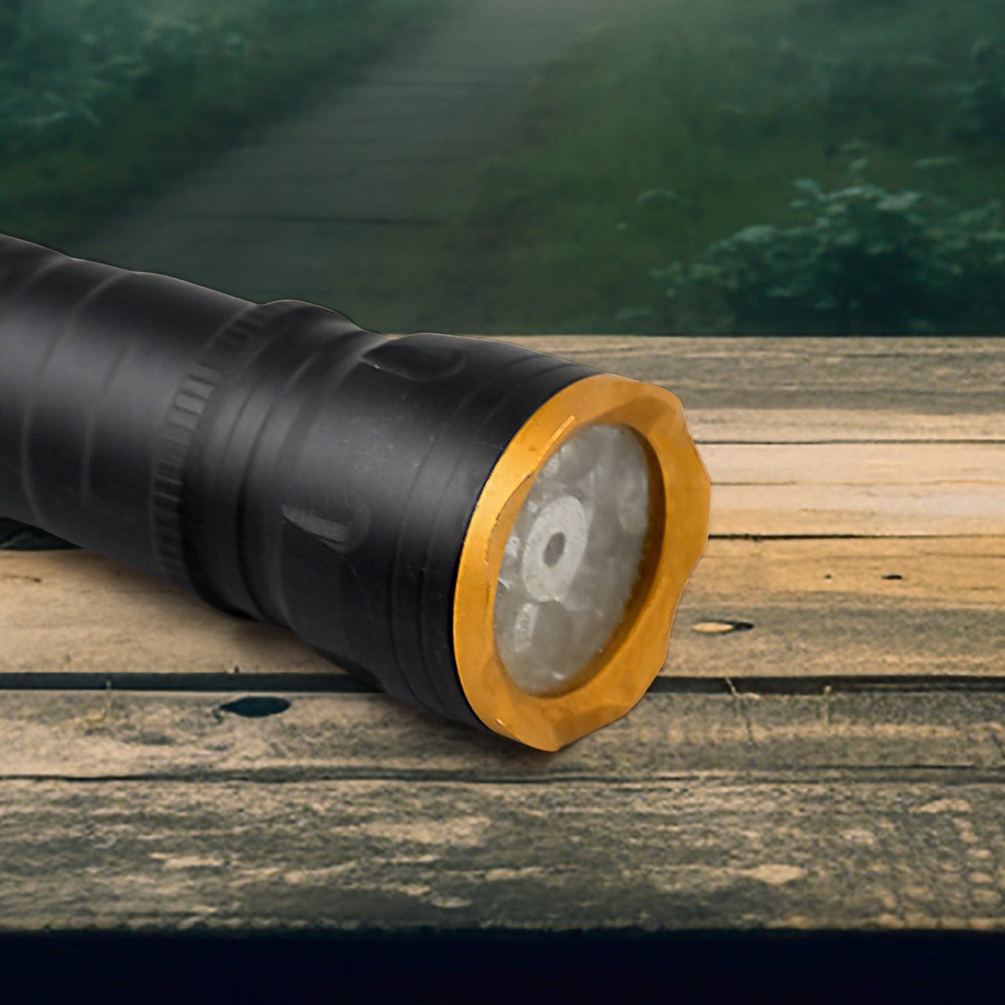 2in1 5 LED With 1 Laser Light Portable Mini Torch / Flashlight LED Powerful High Lumens Pen Light with Clip, Portable Pocket Compact Torch for Emergency A Battery operated (1 Pc / Battery not included) Your Brand