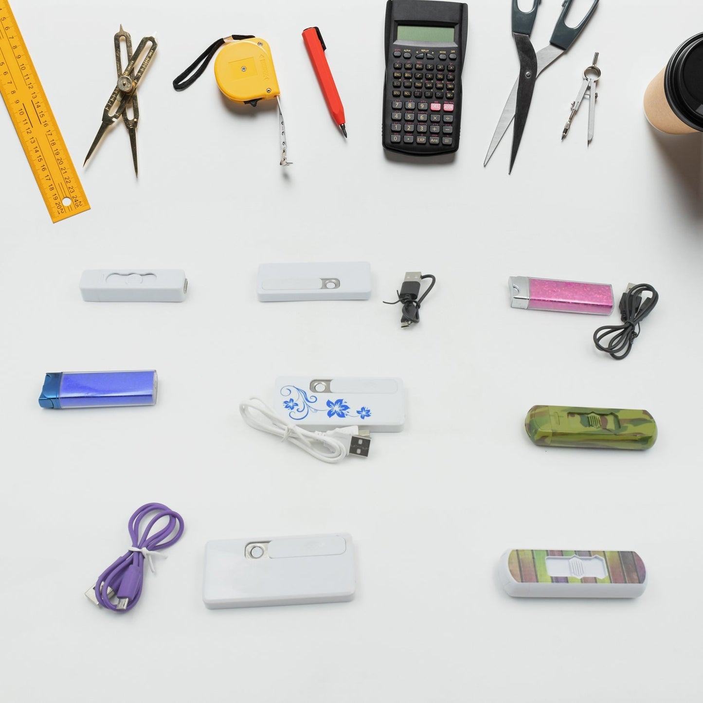Stylish Electric USB Lighter for Men & Women (Rechargeable, Windproof) Your Brand