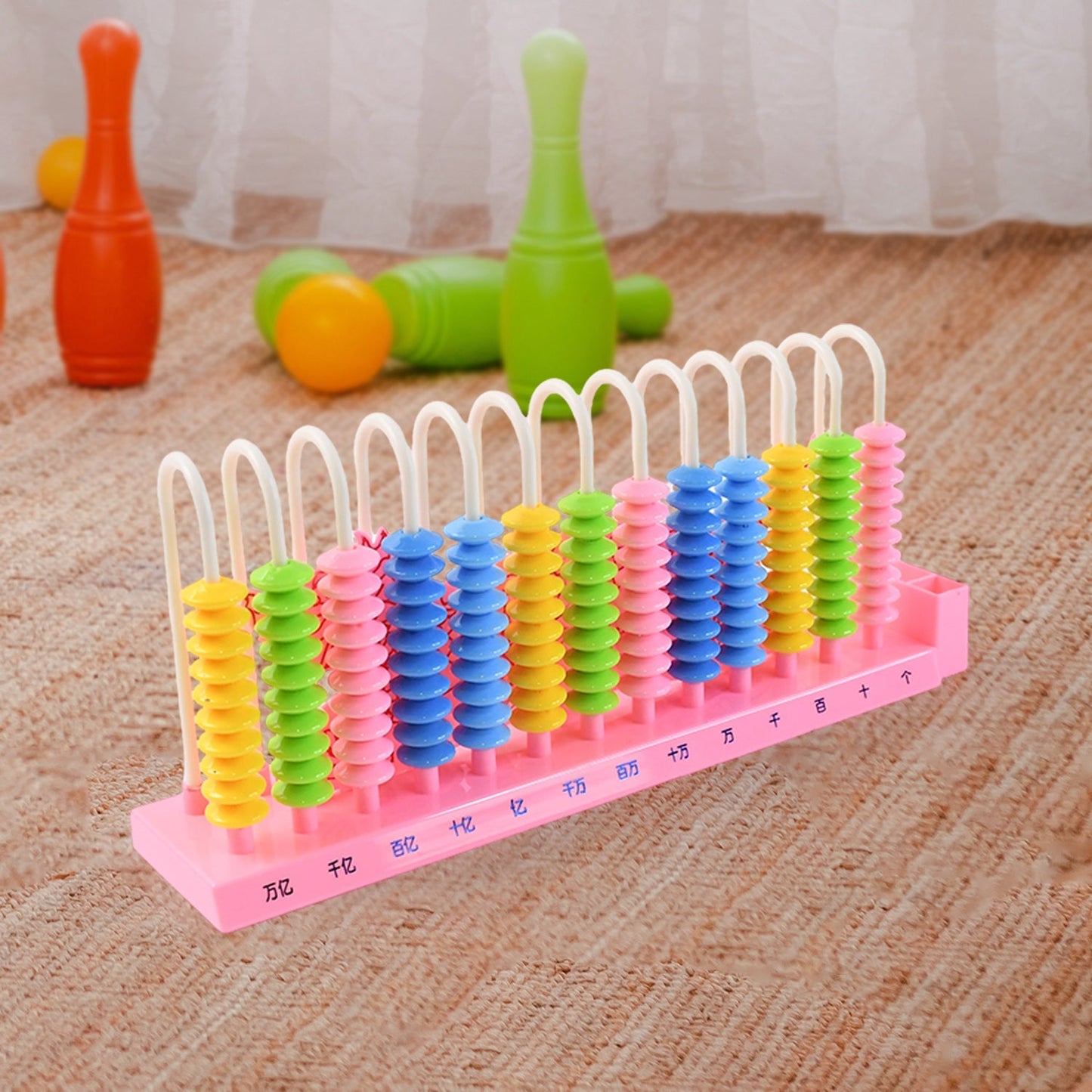 Abacus 13 Rods Counting Abacuses Toy Bead Educational Tools (1 Set / Mix Color) Your Brand
