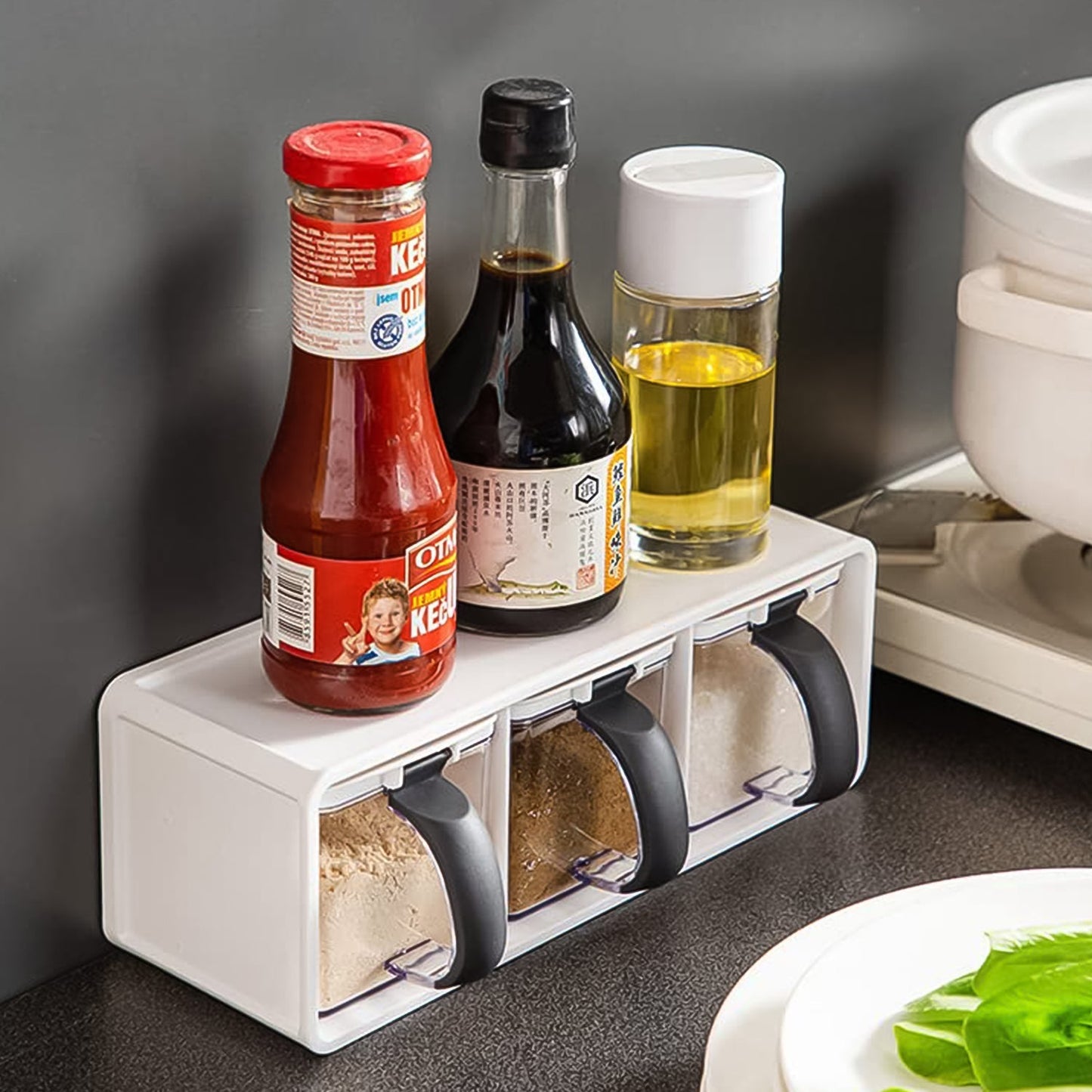 Grinss Modular Spice Storage Box Set (3 Pc) Your Brand
