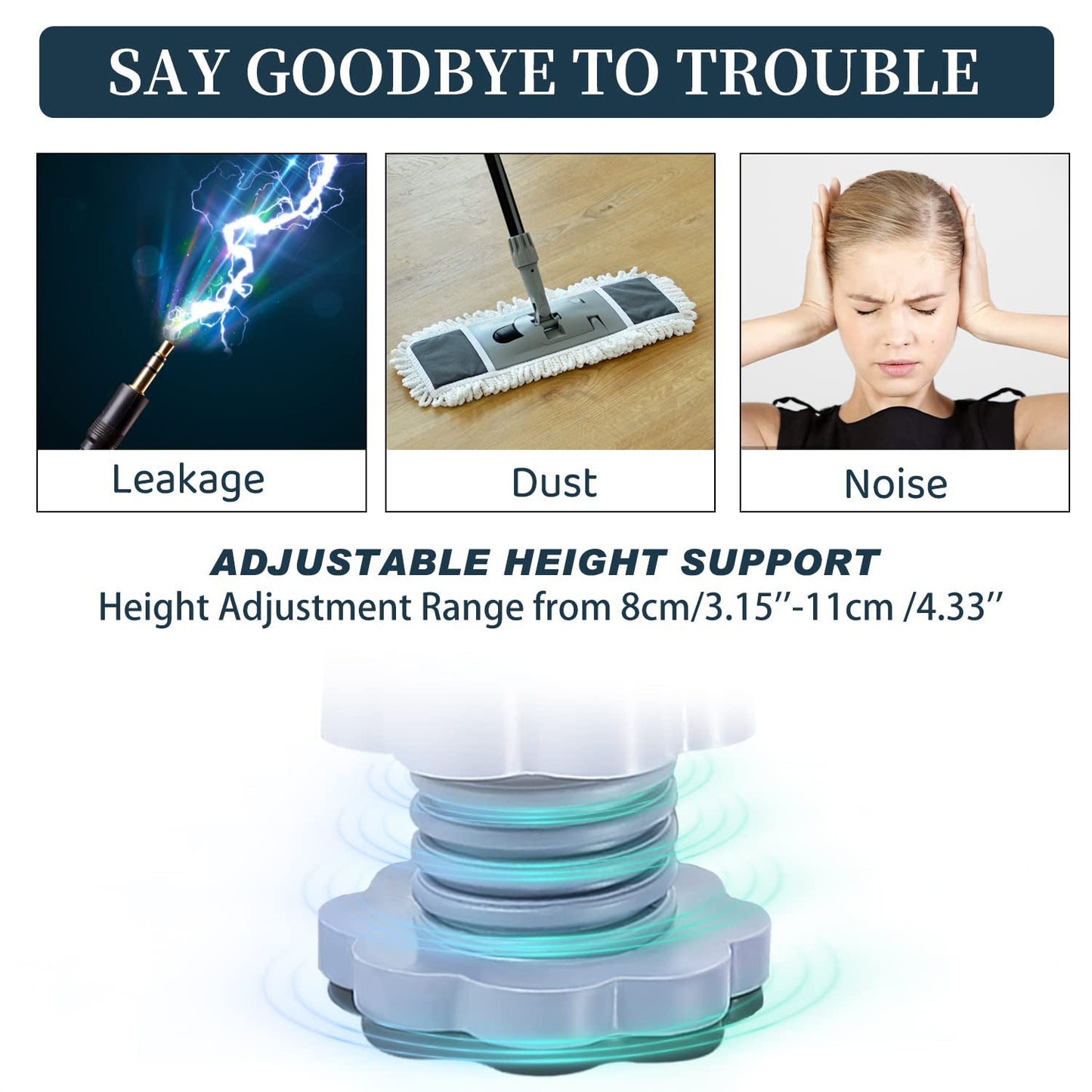 Washing machine support, anti vibration washing machine support adjustable washer anti vibrasion pads, washer & dryer pedestals, Washing Machine Accessory Anti- Skid Pad PVC Lifting Pad Non-Slip ( 1 Pc ) Your Brand