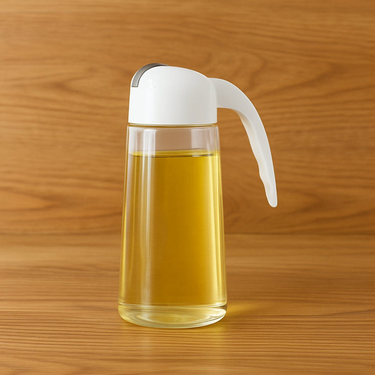Kitchen Glass Oil Bottle Dispenser Automatic Opening Closing Home Bottles For Oil And Vinegar Honey Olive Oil Container (630ml) Your Brand
