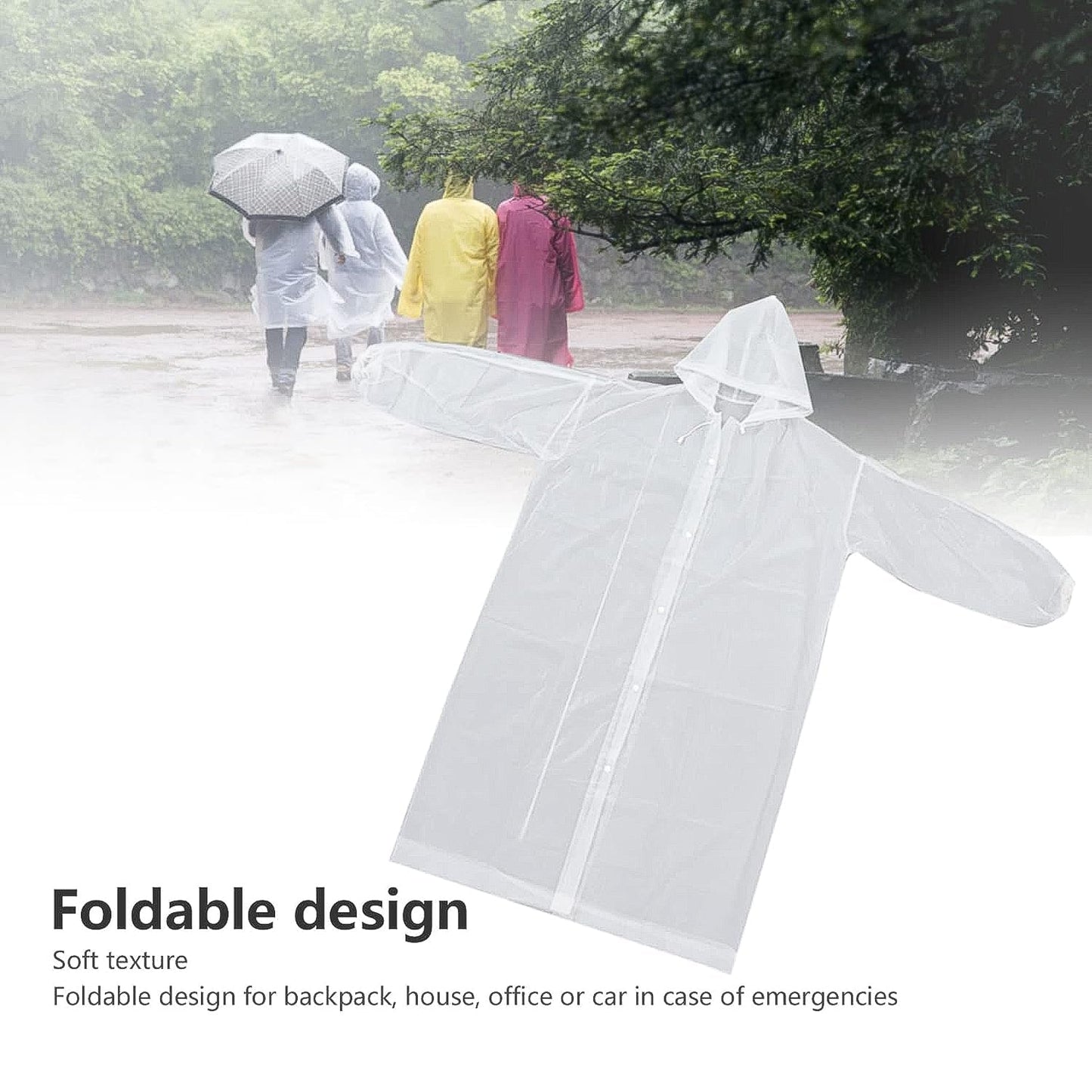 Eva Portable Rain Coat, Waterproof Raincoat (1pc) Your Brand