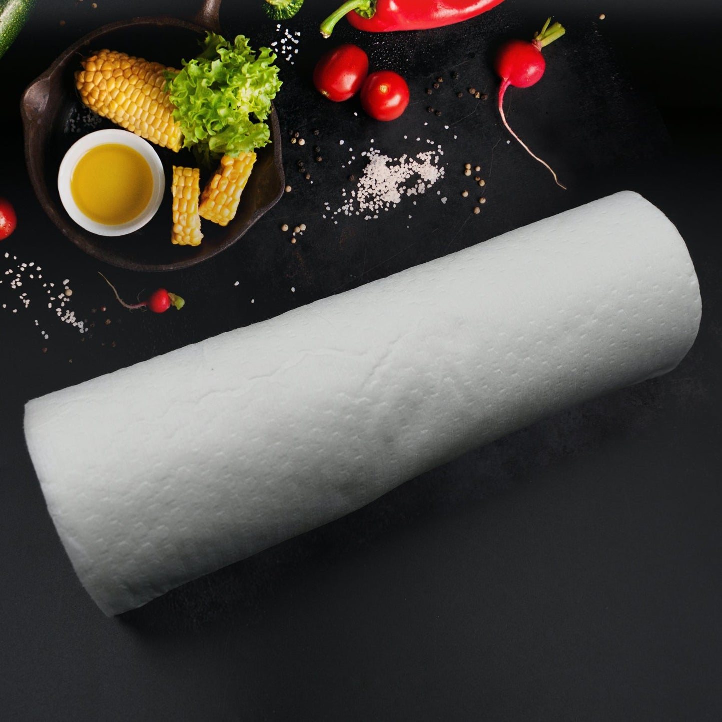 Printed Kitchen Tissue Roll for Cleaning (30 Sheets, Oil-Absorbing) Your Brand