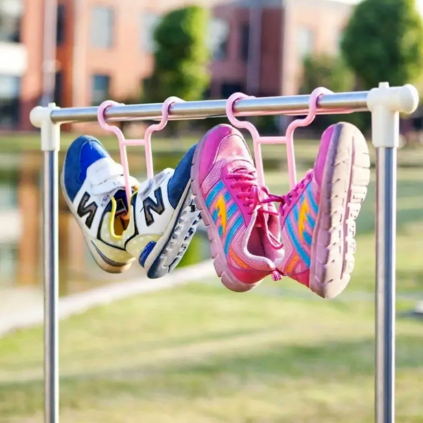 Multi-Function Drying Rack & Shoe Organizer – Hanging Storage Shelf for Wardrobe & Closet, Shoe Stand & Holder (2 Pc Set) Your Brand