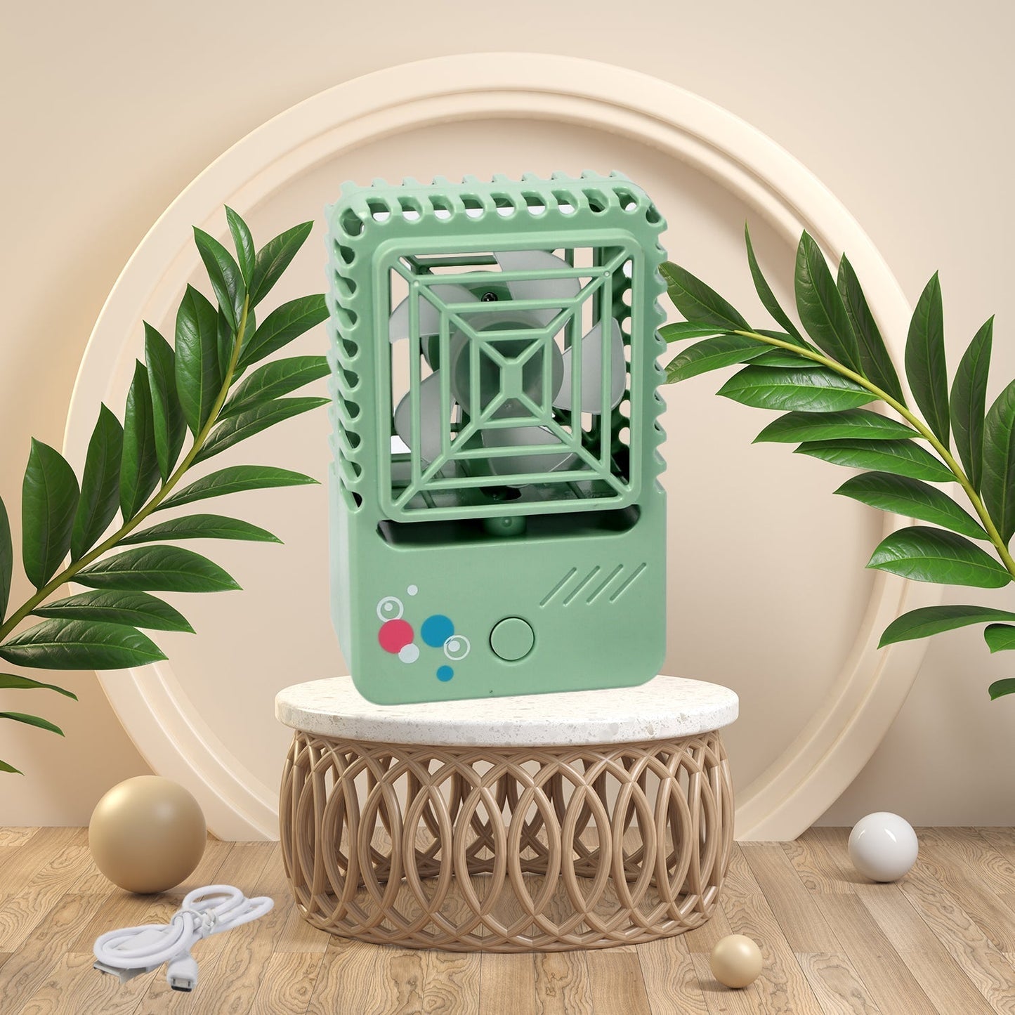 Mini Rechargeable Desktop Fan for Home & Office (USB, Handheld) Your Brand