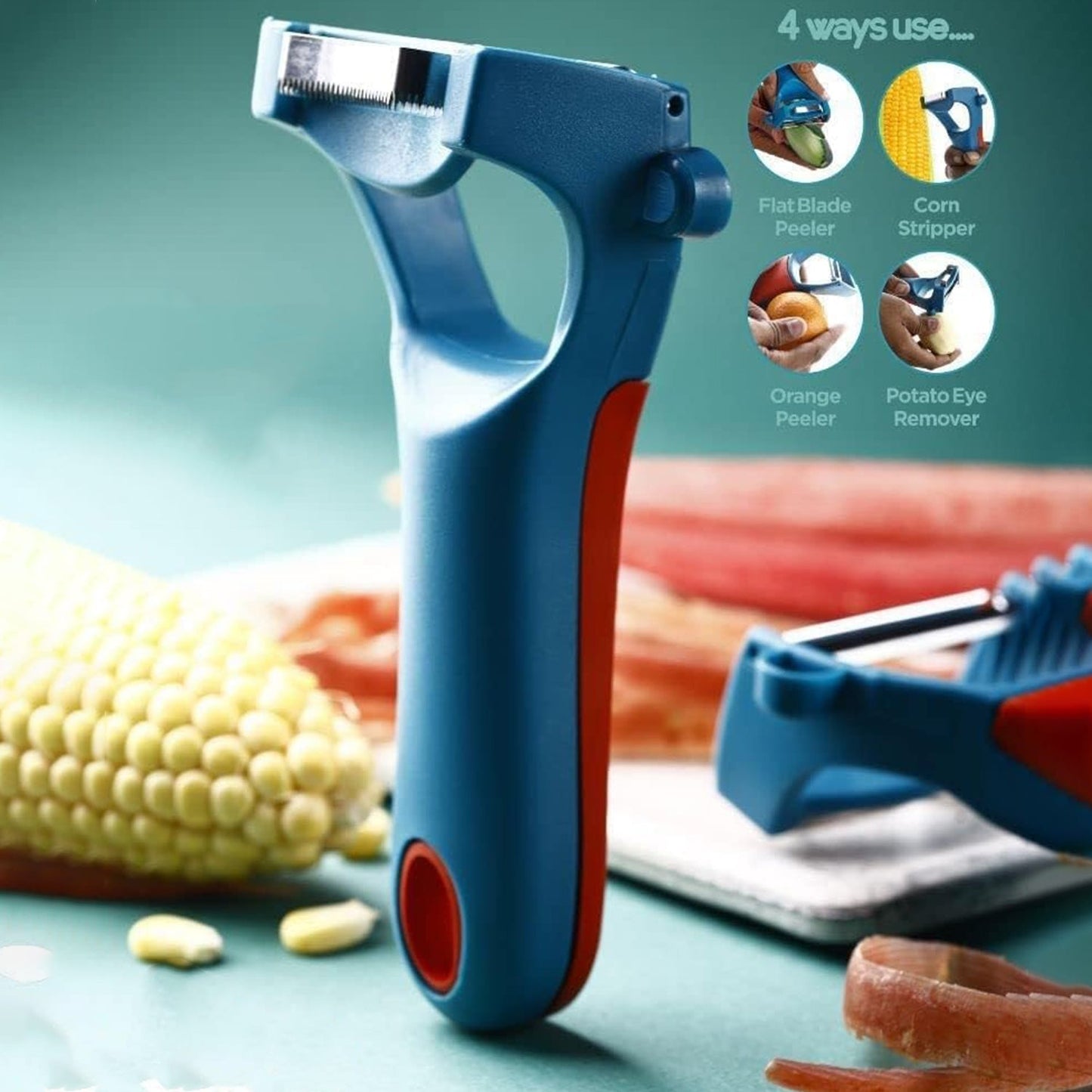 Supermom 4-in-1 Multi-Functional Vegetable & Fruit Peeler (1 Pc) Your Brand