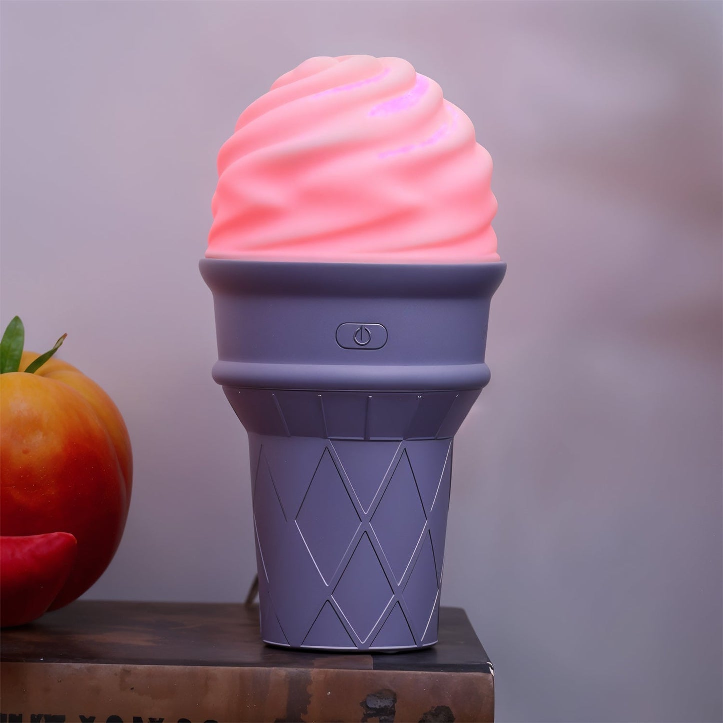 Ice Cream Cone Shape Air Freshener Humidifier (1Pc / Purple ) Your Brand