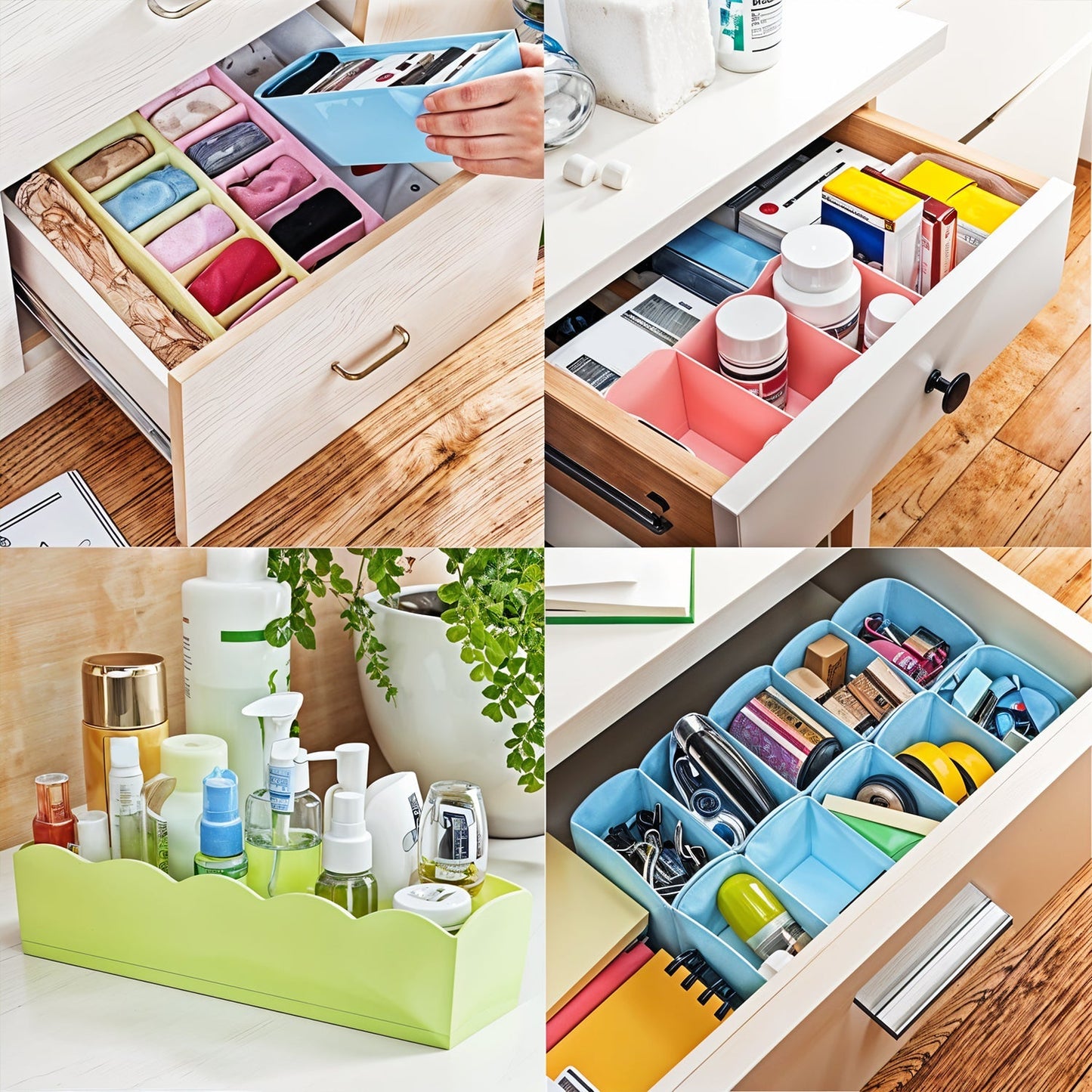 5 Compartments Socks / Handkerchief / Underwear Storage Box Socks Drawer Closet Organizer Storage Boxes (pack of 2) Your Brand