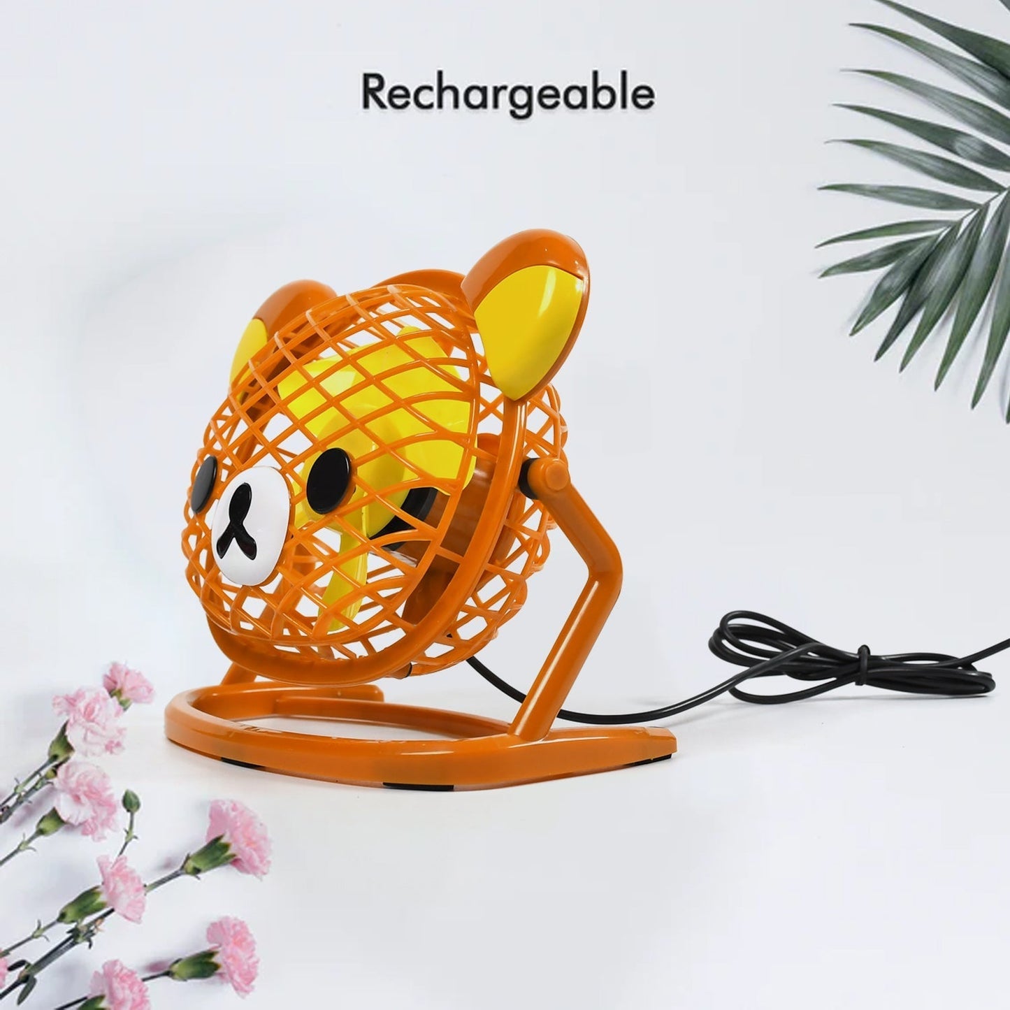 Stylish & Silent: Teddy Bear USB Fan for Any Space – Adjustable Cooling! Your Brand