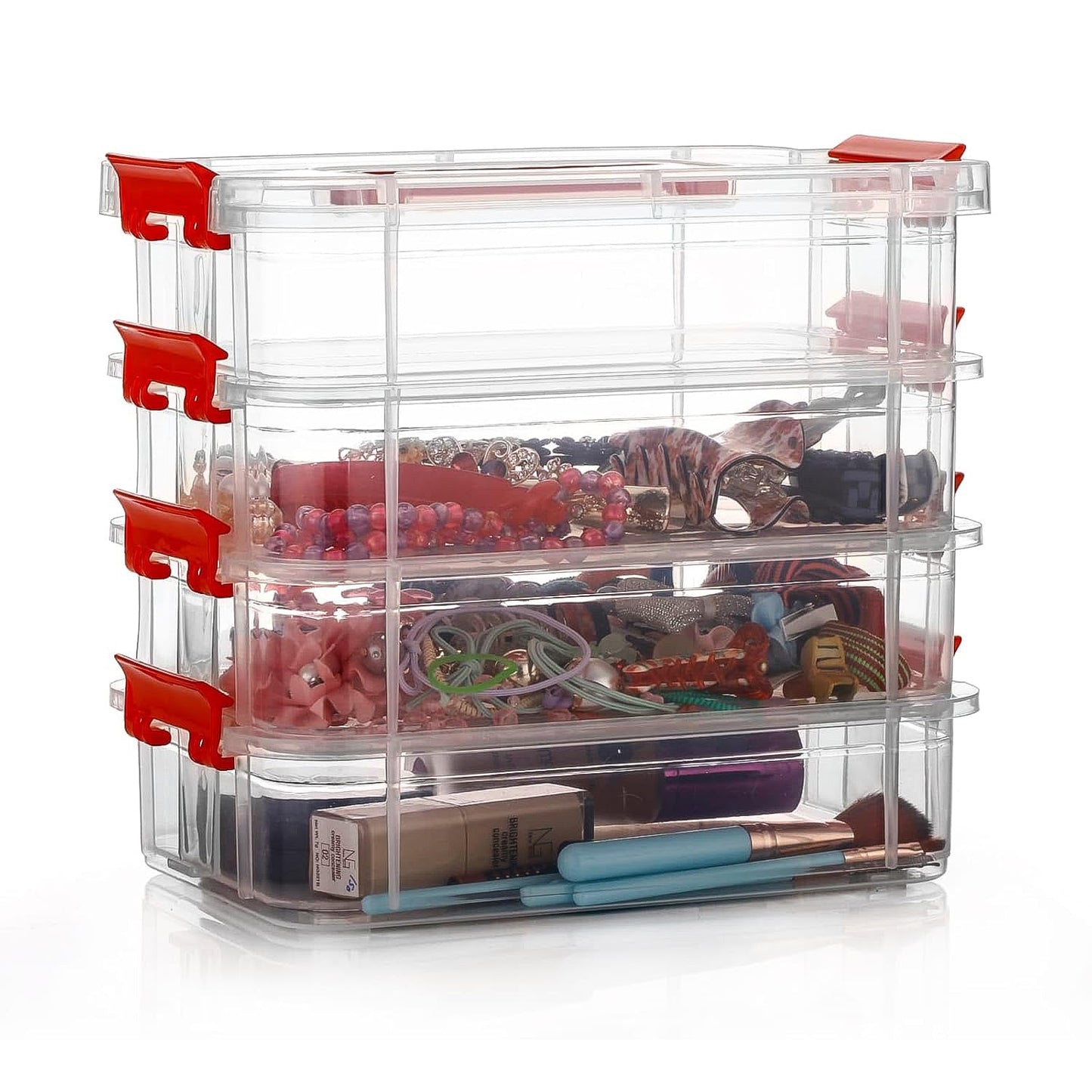 4-Layer Transparent Multipurpose Plastic Storage Box Your Brand