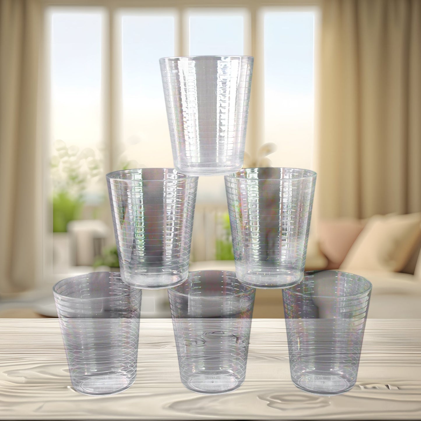 Apex Pyramid Ringo Plastic Glass – 300ml Approx | Durable, Crystal-Clear Tumbler Your Brand