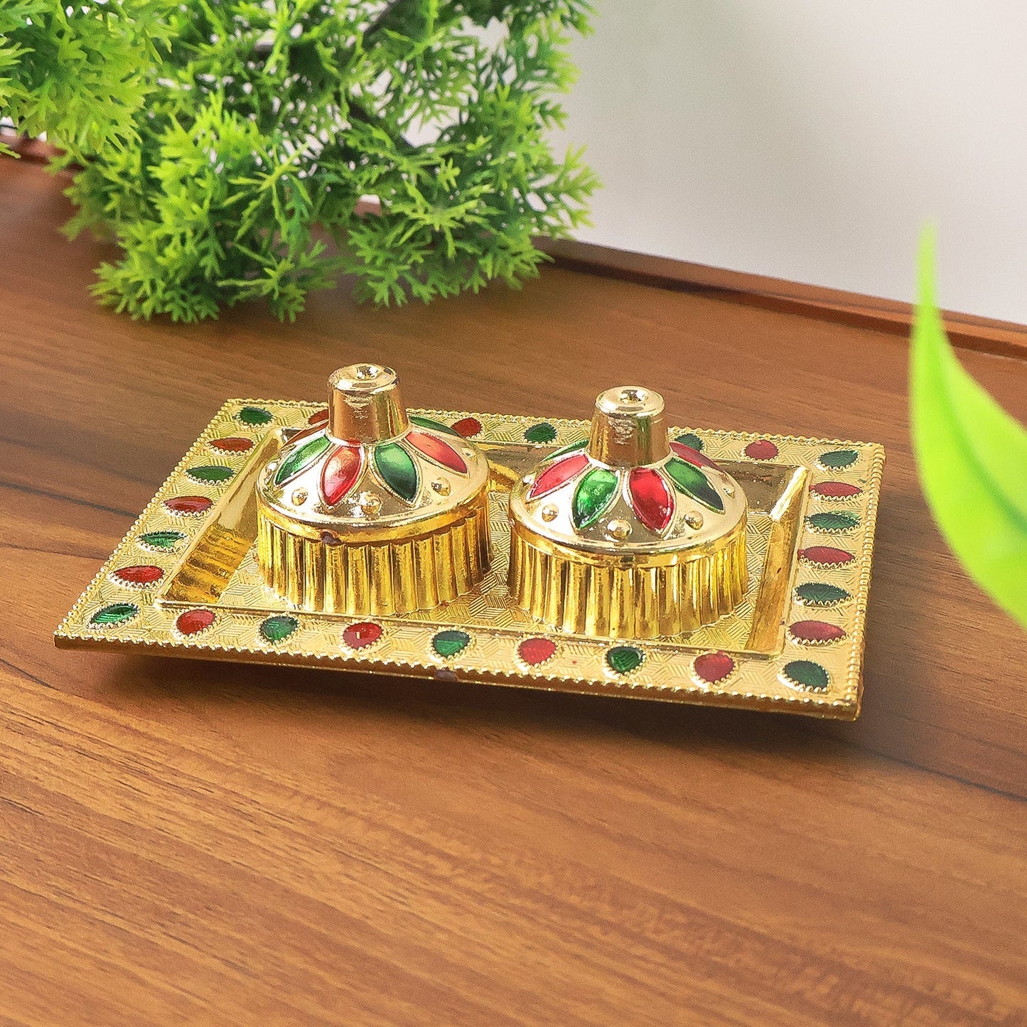 Rakasha Bandhan Special Puja Thali, Kumkum Thali Holder, Pooja Return Gift, Indian Housewarming Gifts, Brother / Bhai / Bhabhi / Sister / Family for Rakshabandhan, Diwali Your Brand