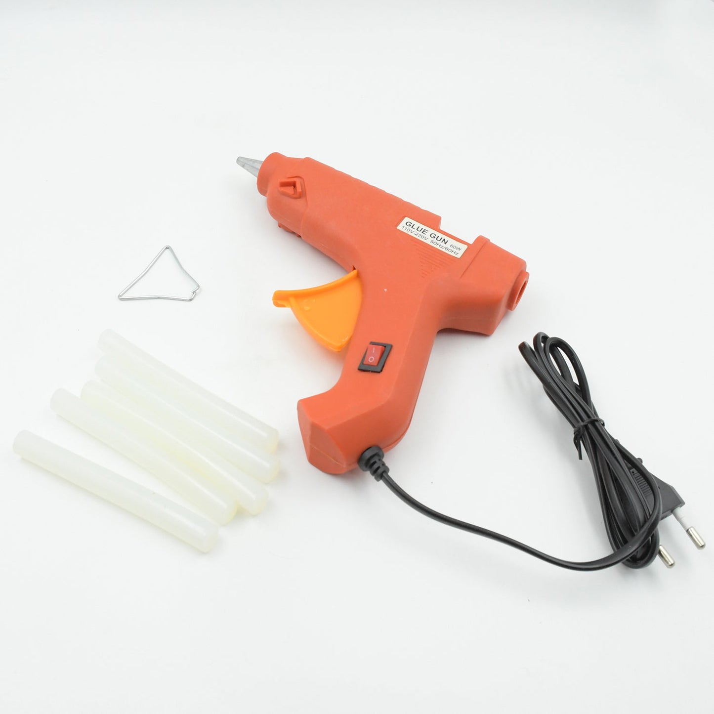 Professional 60 Watt Hot Melt Glue Gun with 5 Glue Sticks & On/Off Switch Your Brand