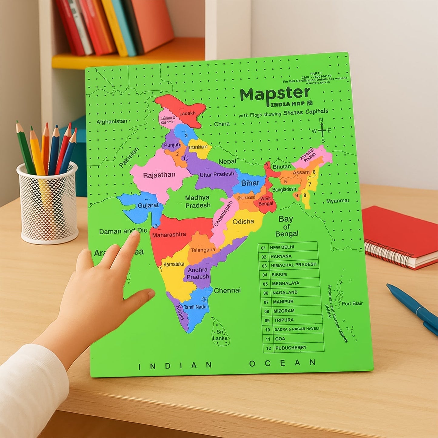 Aditi Mapster India Map EVA Foam Puzzle Set Your Brand