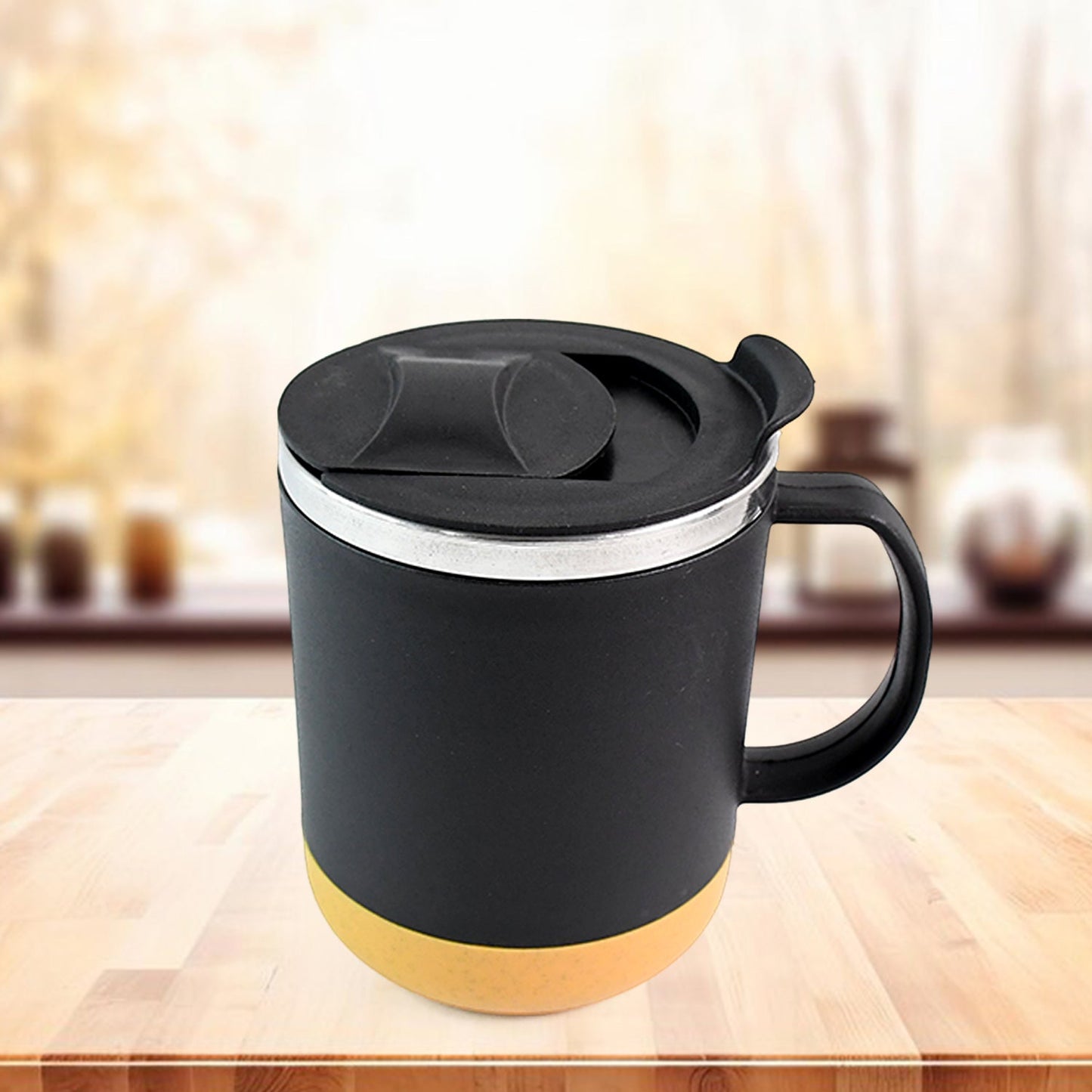Insulated Coffee Mug with Spill-Proof Lid (Approx 450ML & 1 Pc) Your Brand