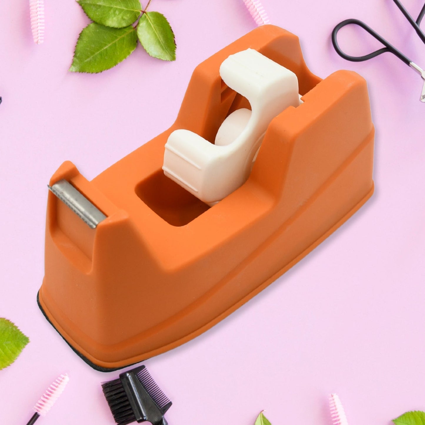Plastic Tape Dispenser Cutter for Home Office use, Tape Dispenser for Stationary, Tape Cutter Packaging Tape (1 pc / 605 Gm) Your Brand