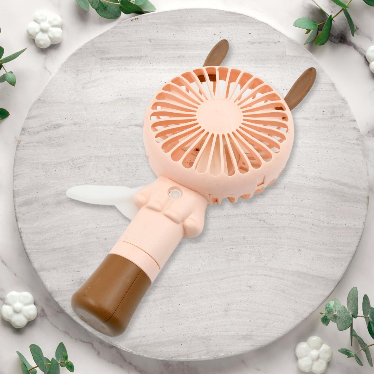 Portable Small Fan Handheld, Mini Student Handheld Dormitory Class Personal Fan Without Battery & USB Cable Operated Manual Hand Press Fan (1 Pc) Your Brand