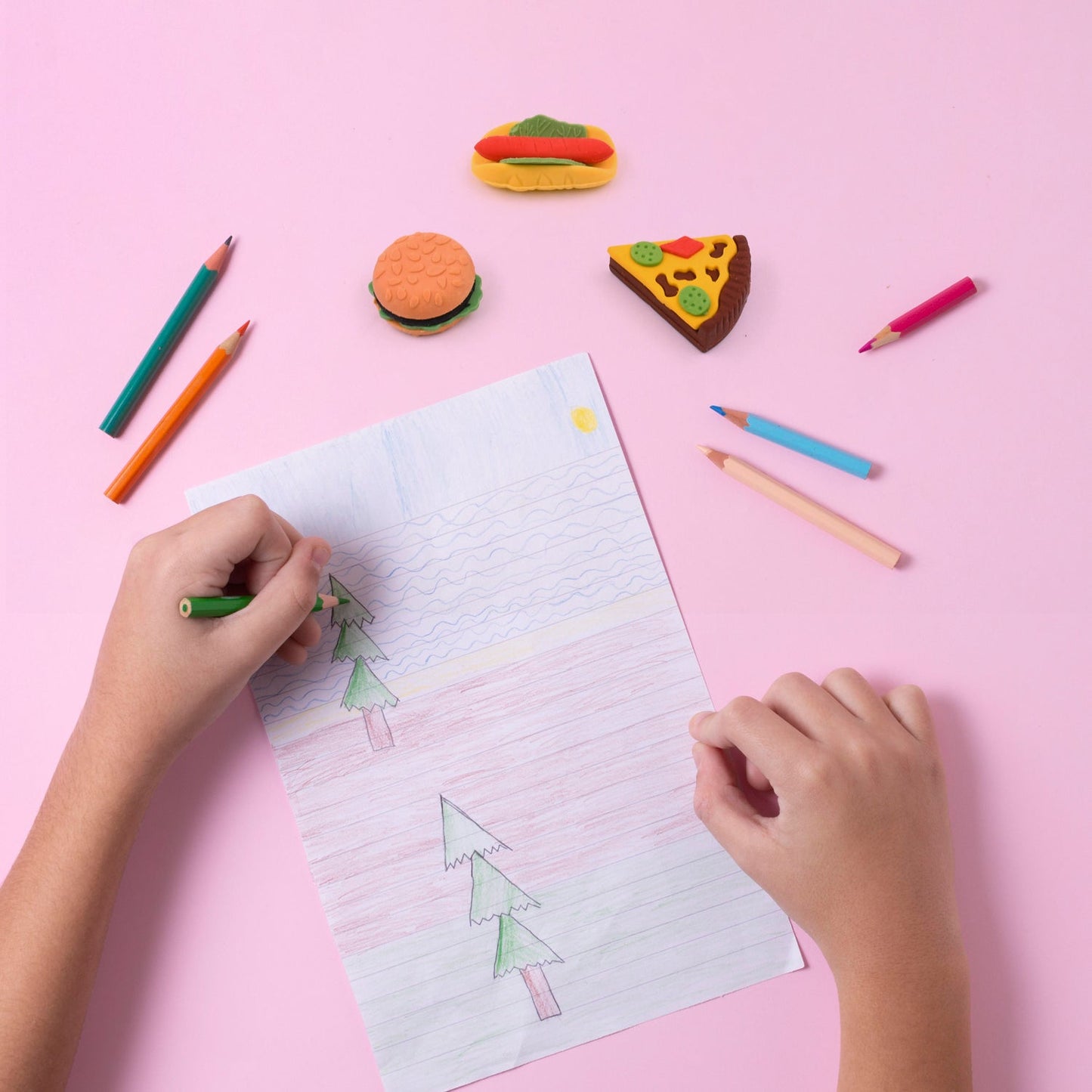 3D Food Fancy & Colorful Erasers – Cute Novelty Eraser Set for Kids & School Prize (1 Set / Mix Design & Color) Your Brand