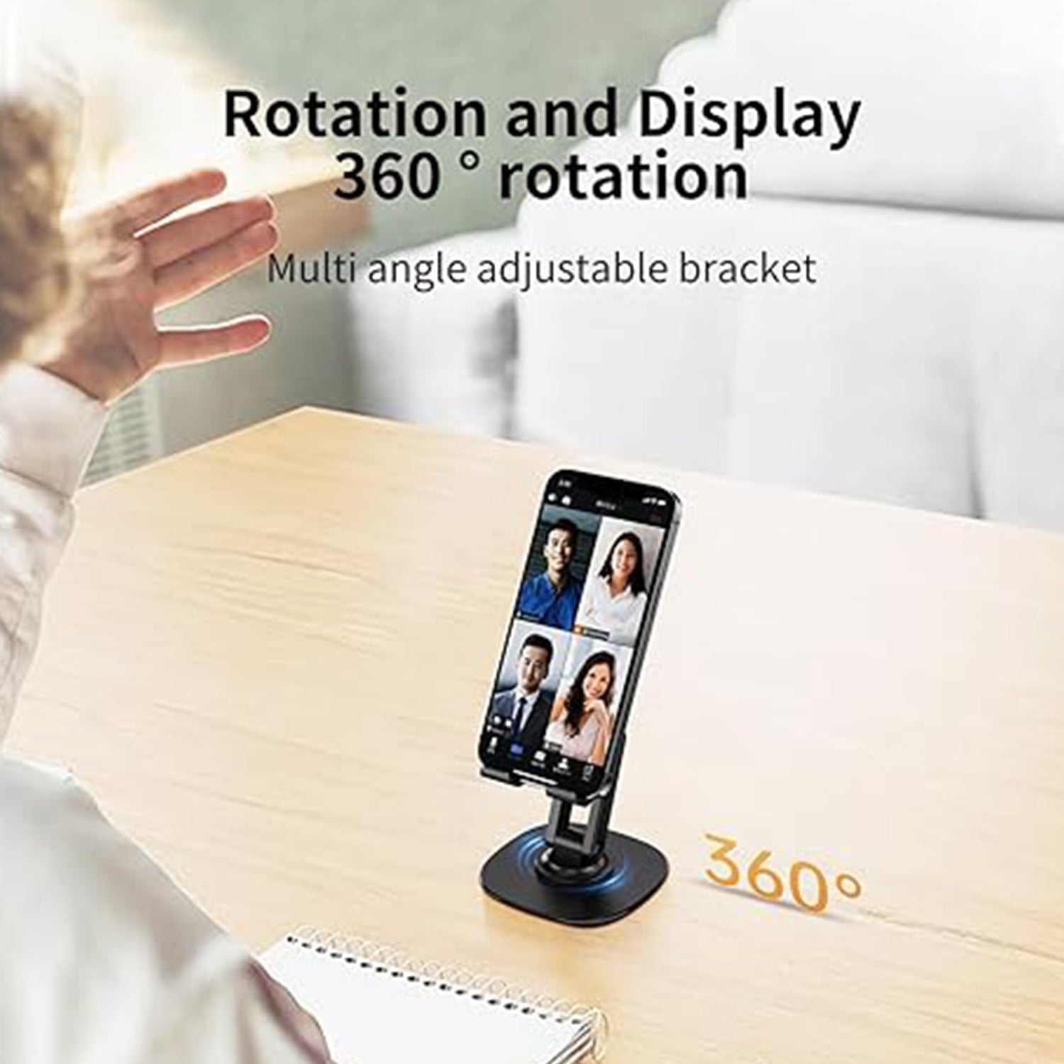 Mobile Stand Foldable & 360° Rotatable Mobile Stand (1 Pc) Your Brand