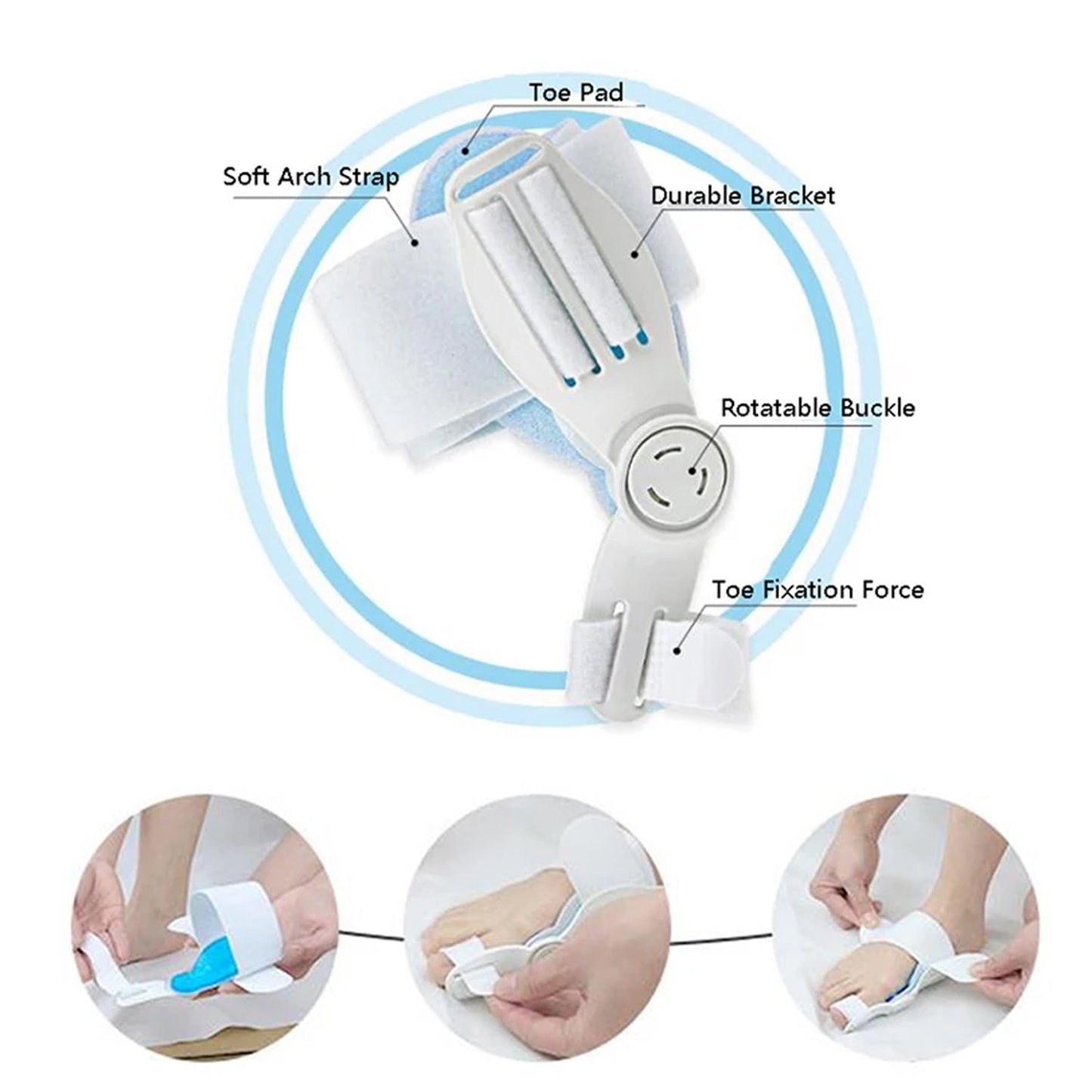 Adjustable Bunion Support Splint – Hallux Valgus Corrector for Men & Women Your Brand