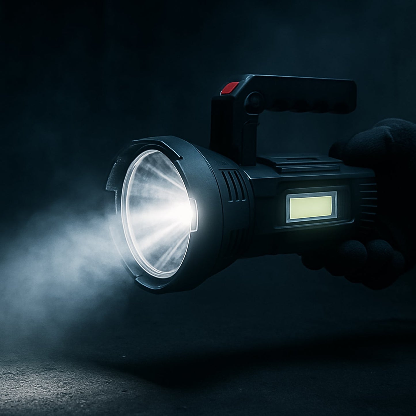 Heavy-Duty Rechargeable USB LED Hand Torch with COB Side Light (1 Pc) Your Brand