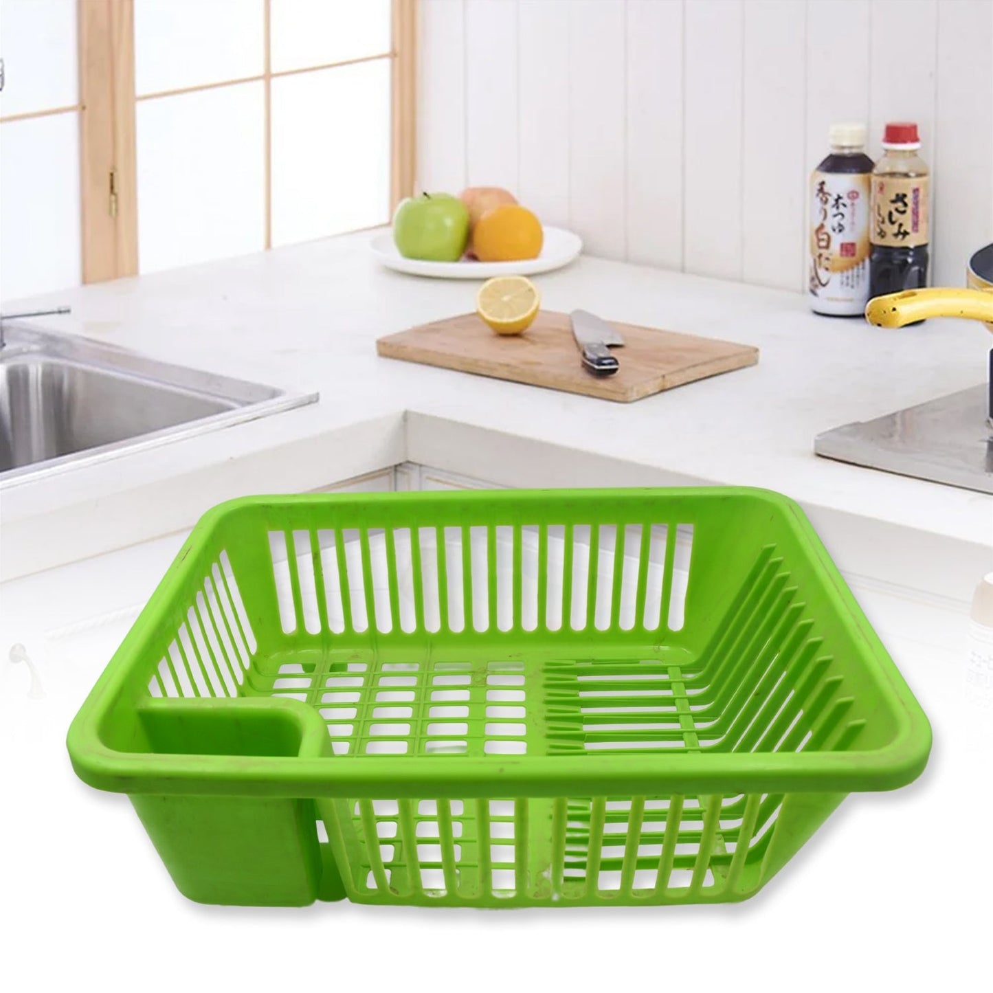 Multipurpose Plastic Kitchen Basket, Dish, Vegetables and Fruits Washing, Laundry cloath Multipupose Organizer Basket (43x30 Cm) Your Brand